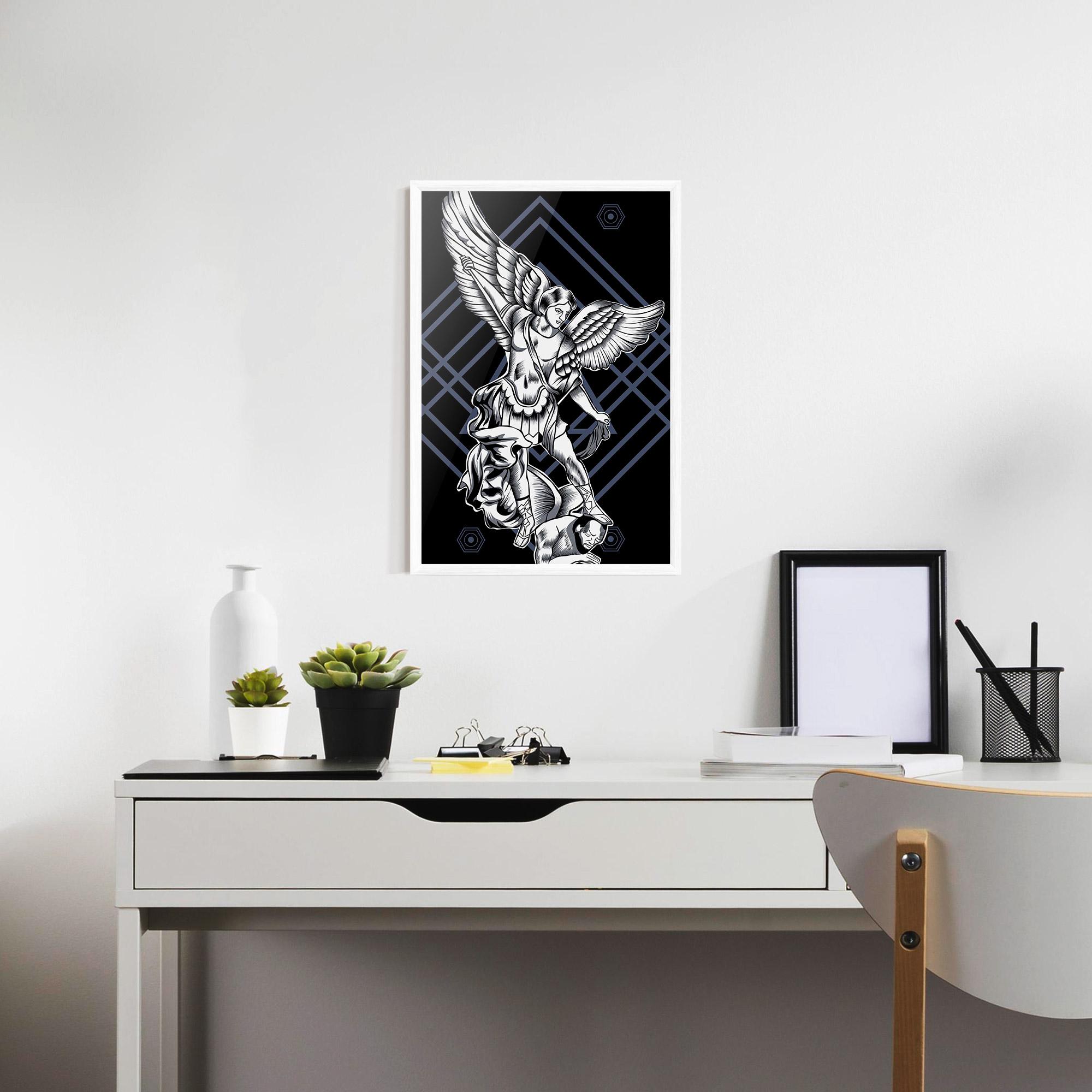 Plakat w Ramie Angel Fights mockup 7