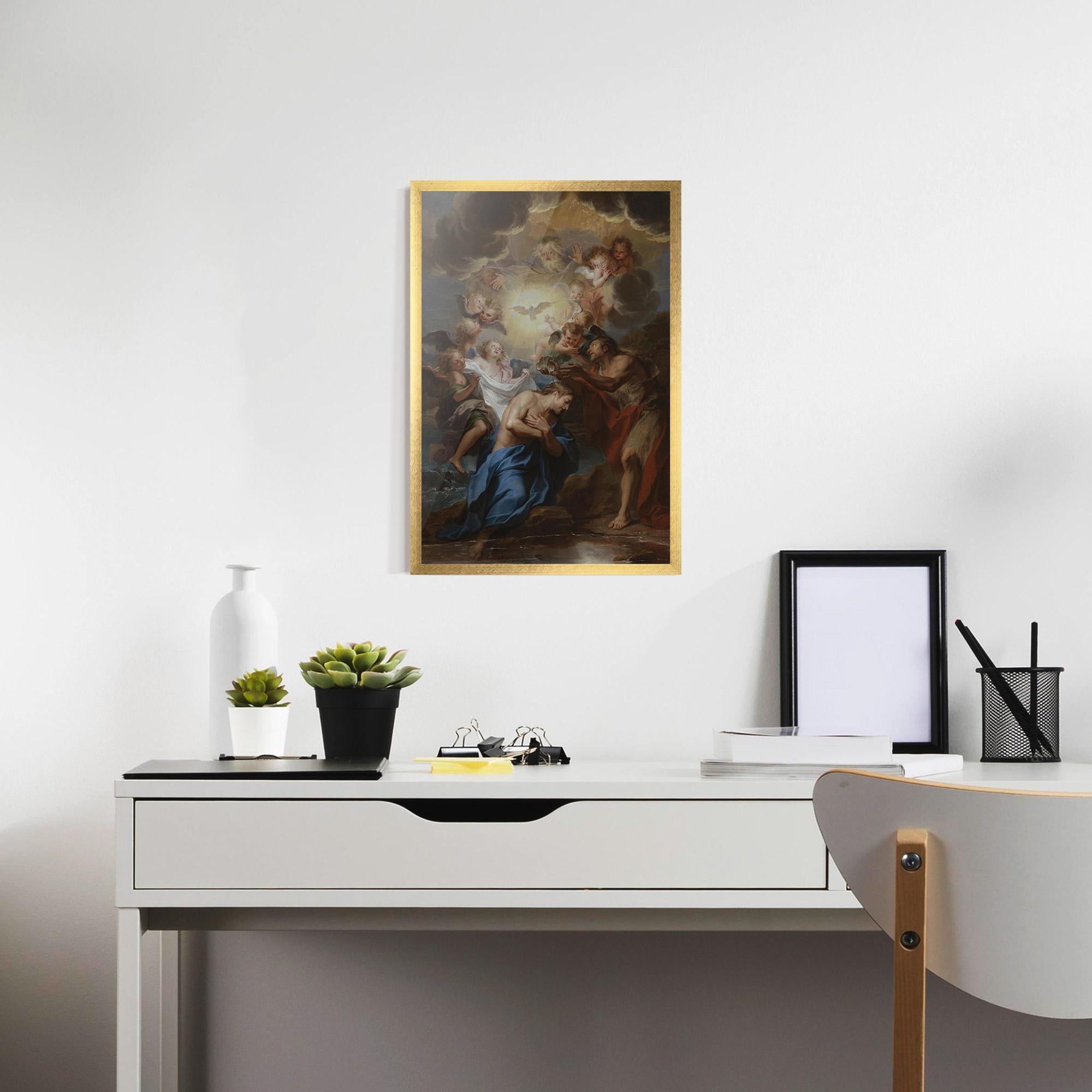 Plakat w Ramie Bird Floating mockup 7