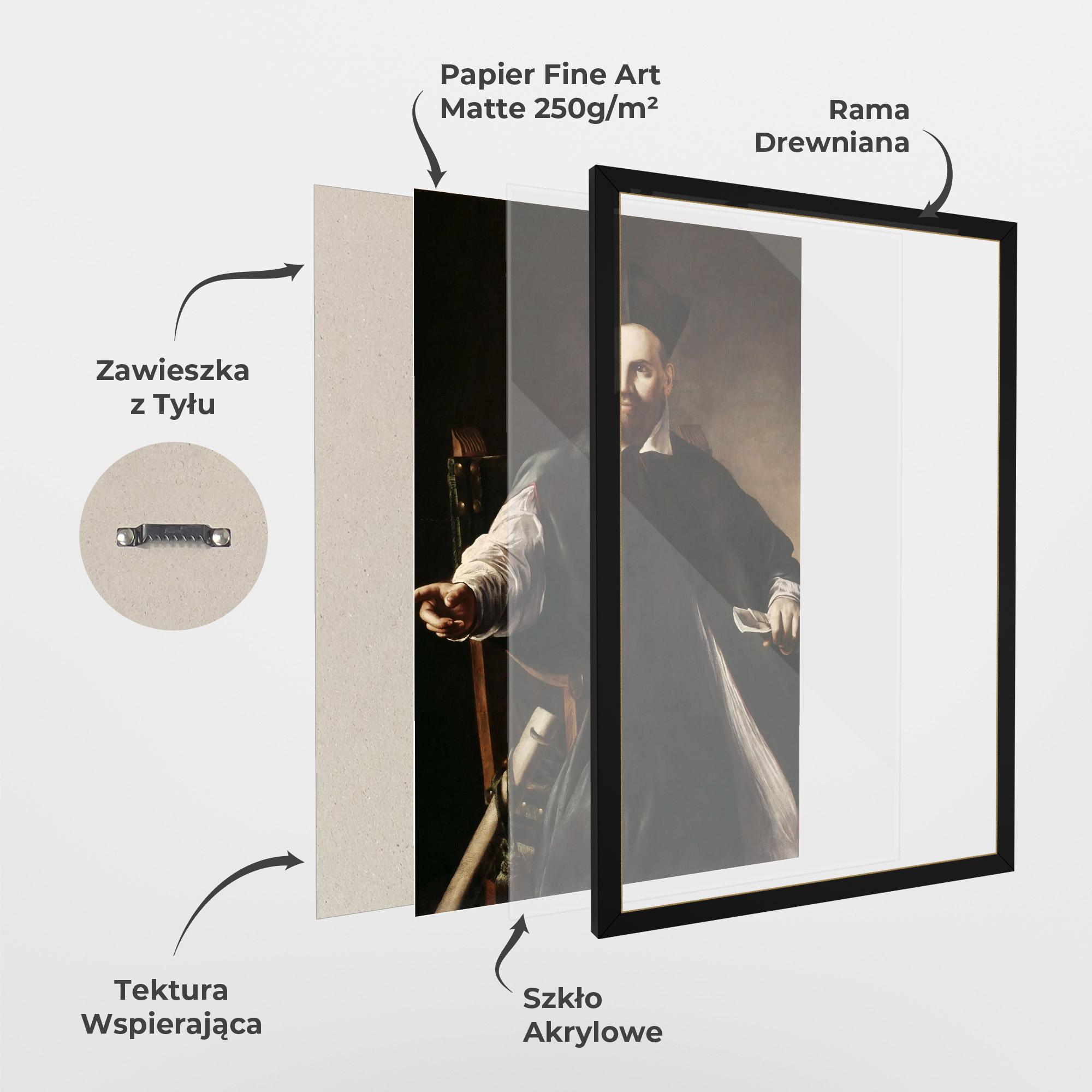 Plakat w Ramie Caravaggio Maffeo Barberini mockup 1