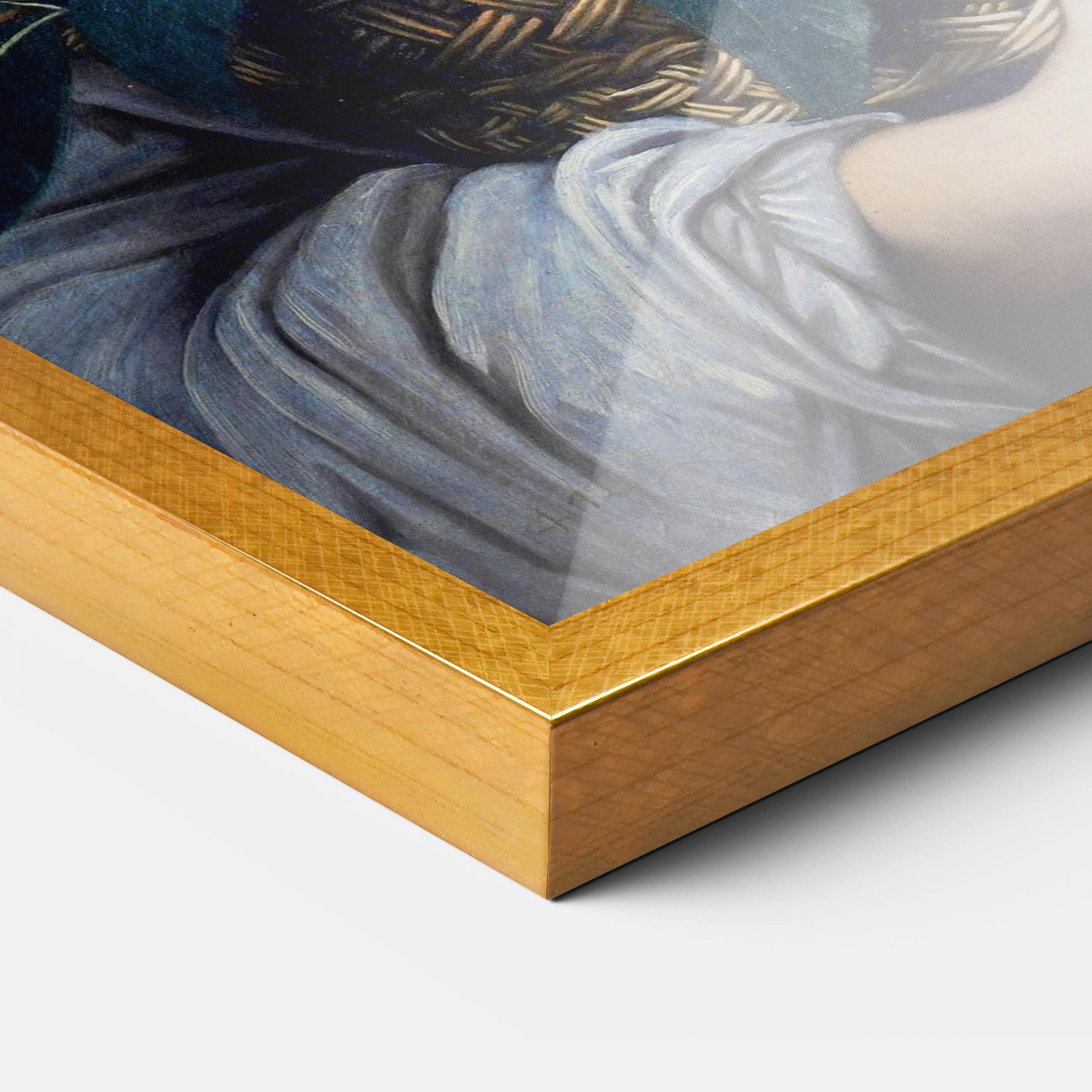 Plakat w Ramie Boy With A Basket Of Fruit mockup 3