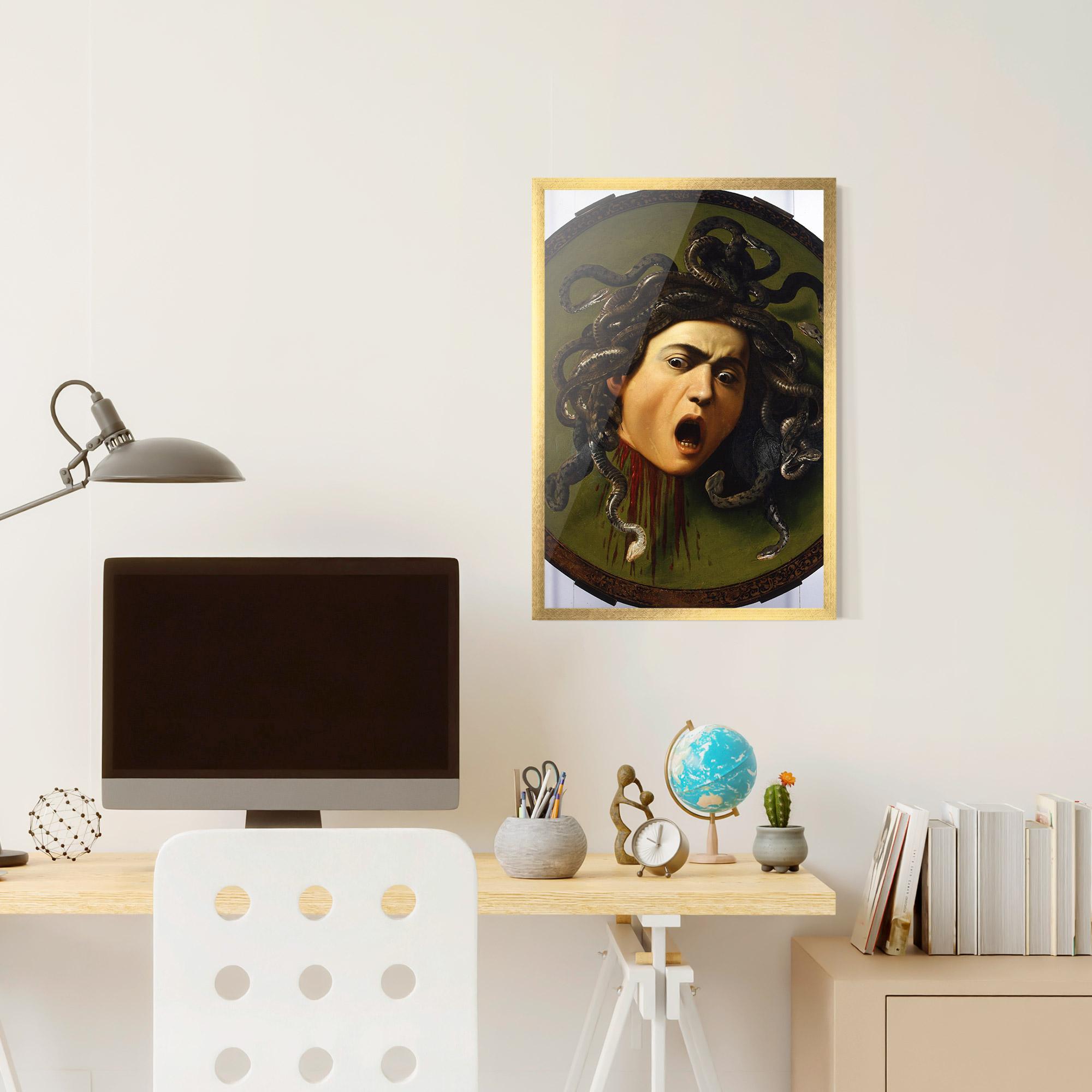 Plakat w Ramie Caravaggio Medusa mockup 6