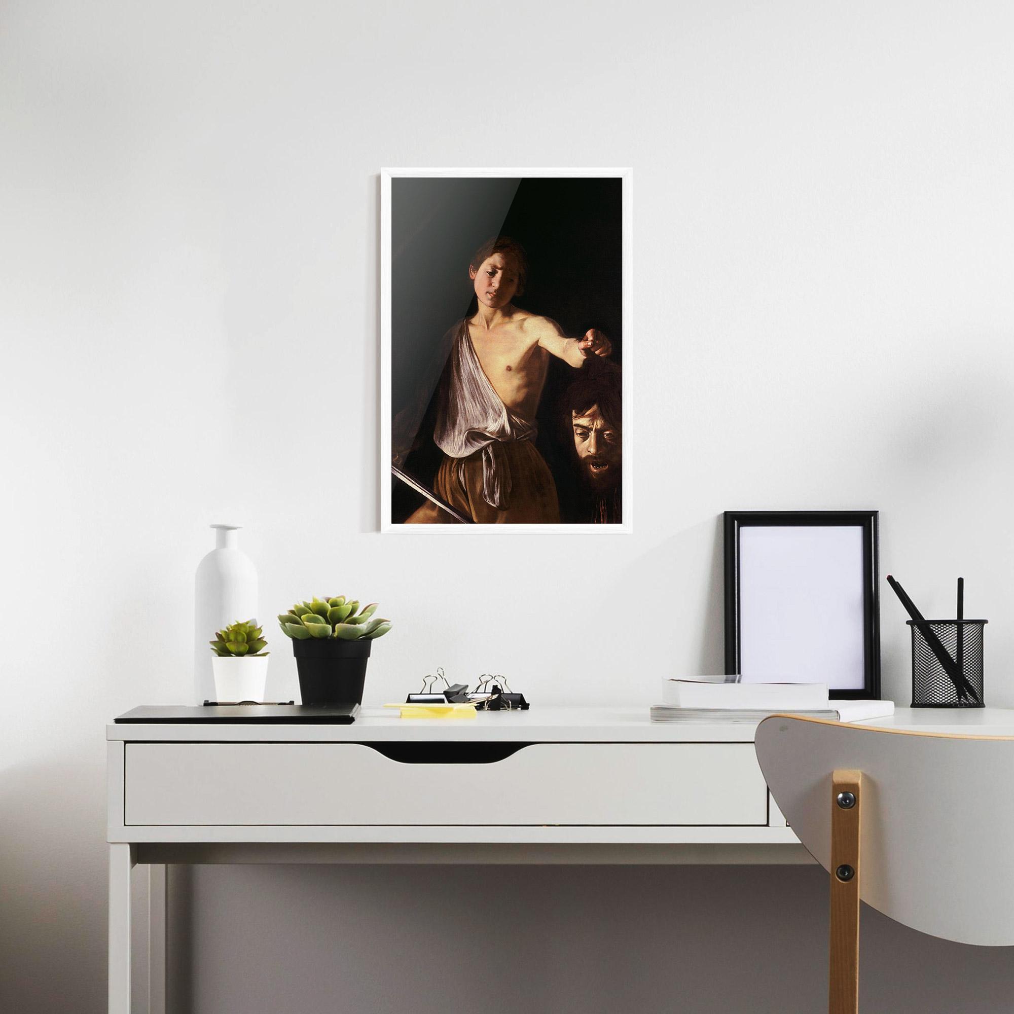 Plakat w Ramie David With The Head Of Goliath mockup 7