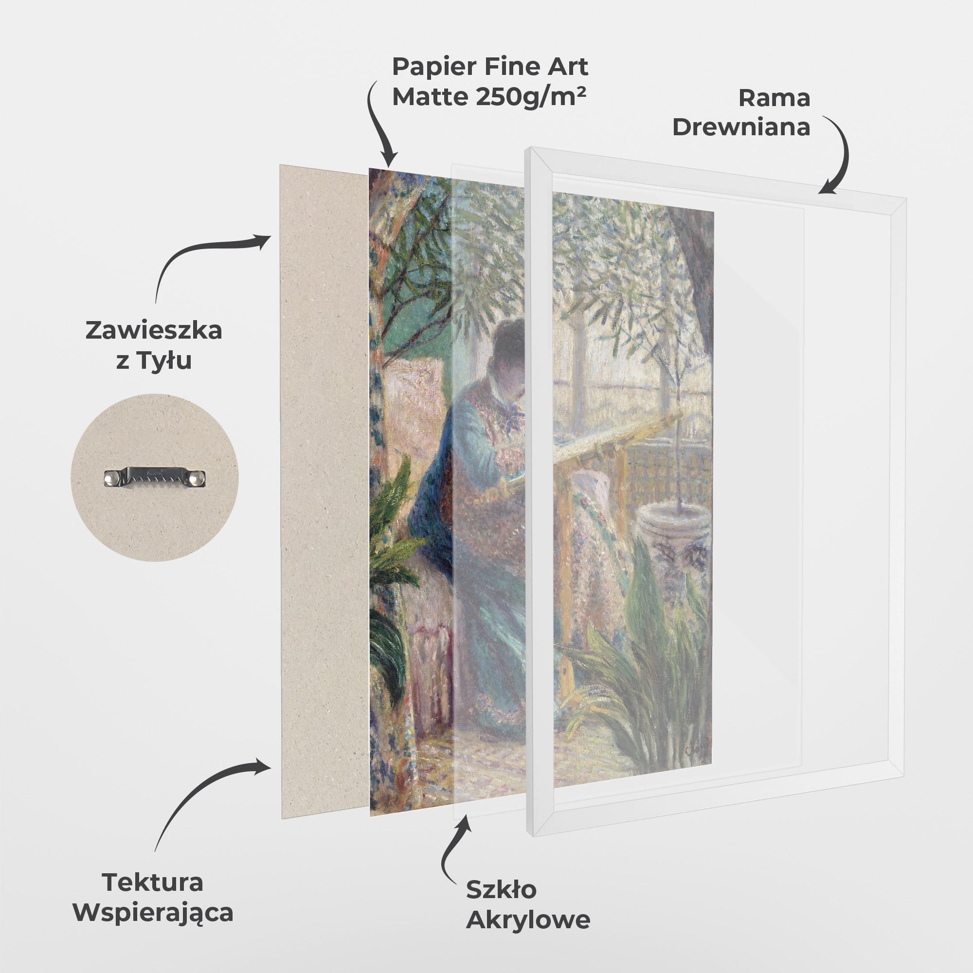 Plakat w Ramie Monet Embroidering mockup 1