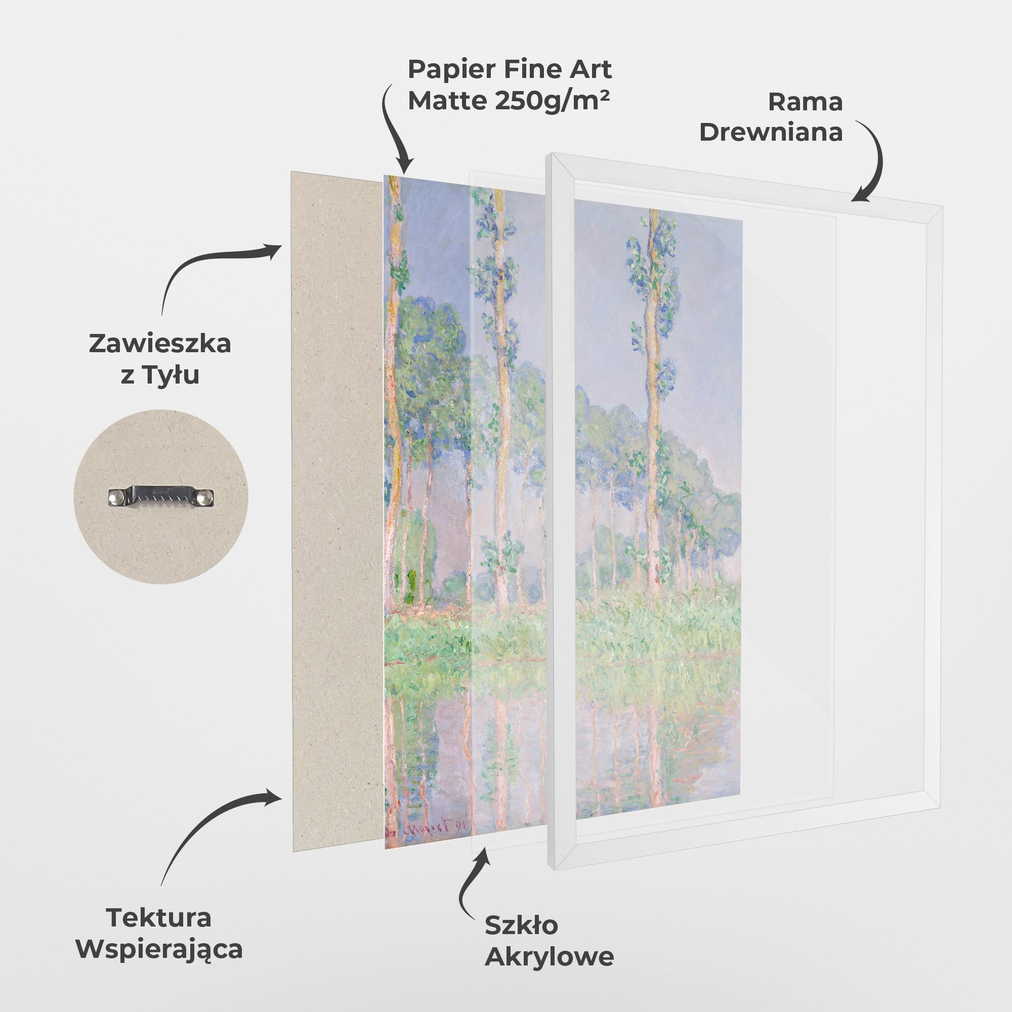 Plakat w Ramie Monet Pink Effect mockup 1