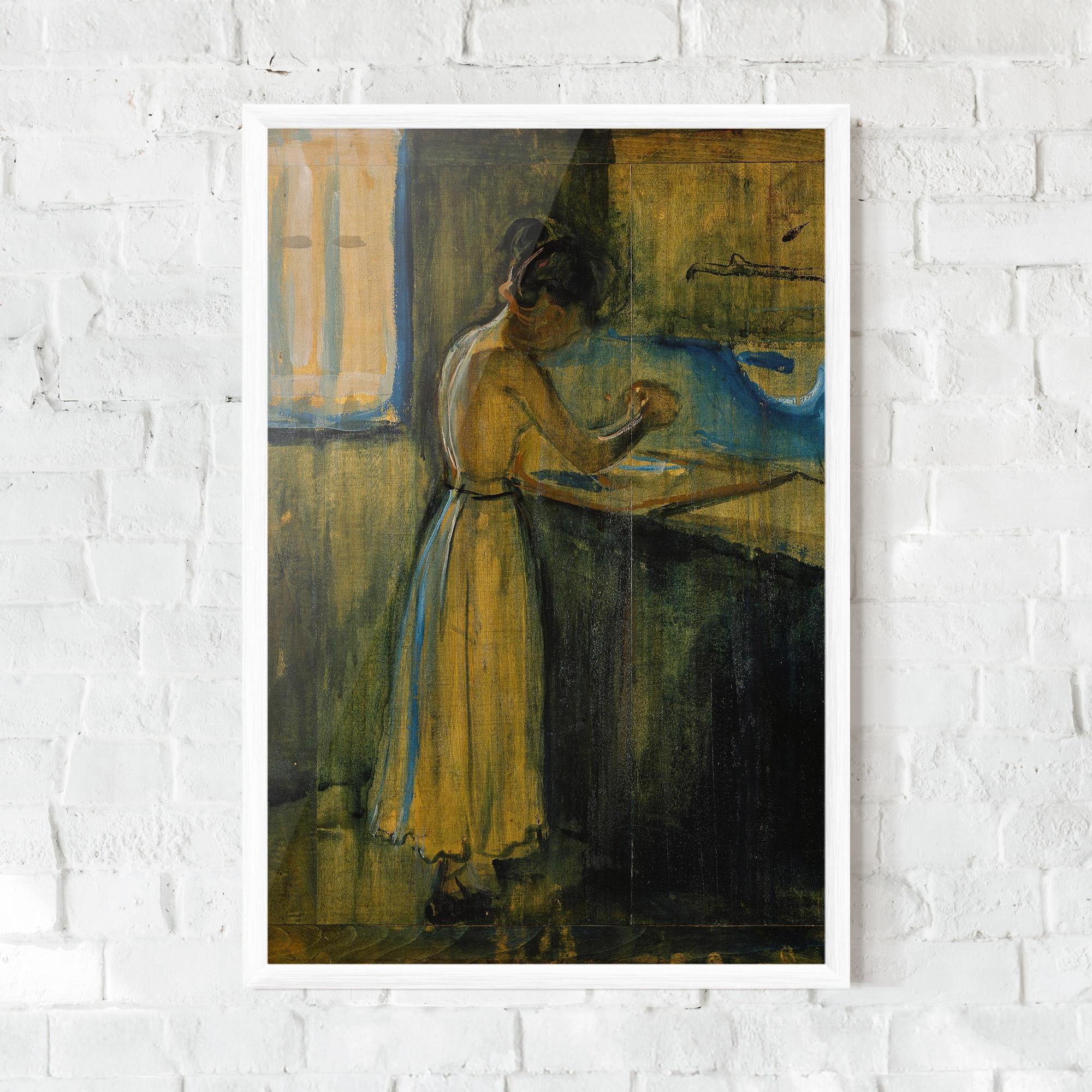 Plakat w Ramie Woman Washing Herself mockup 0