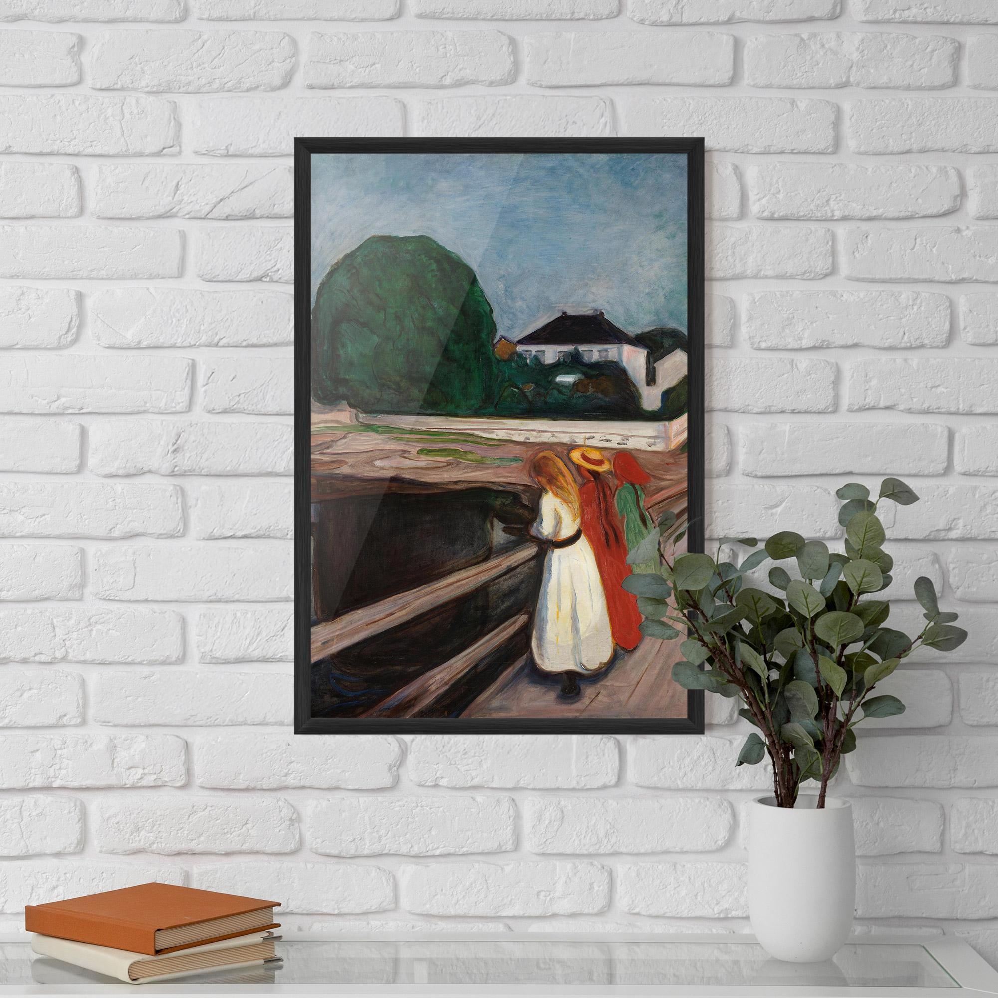 Plakat w Ramie Girls On The Bridge mockup 5