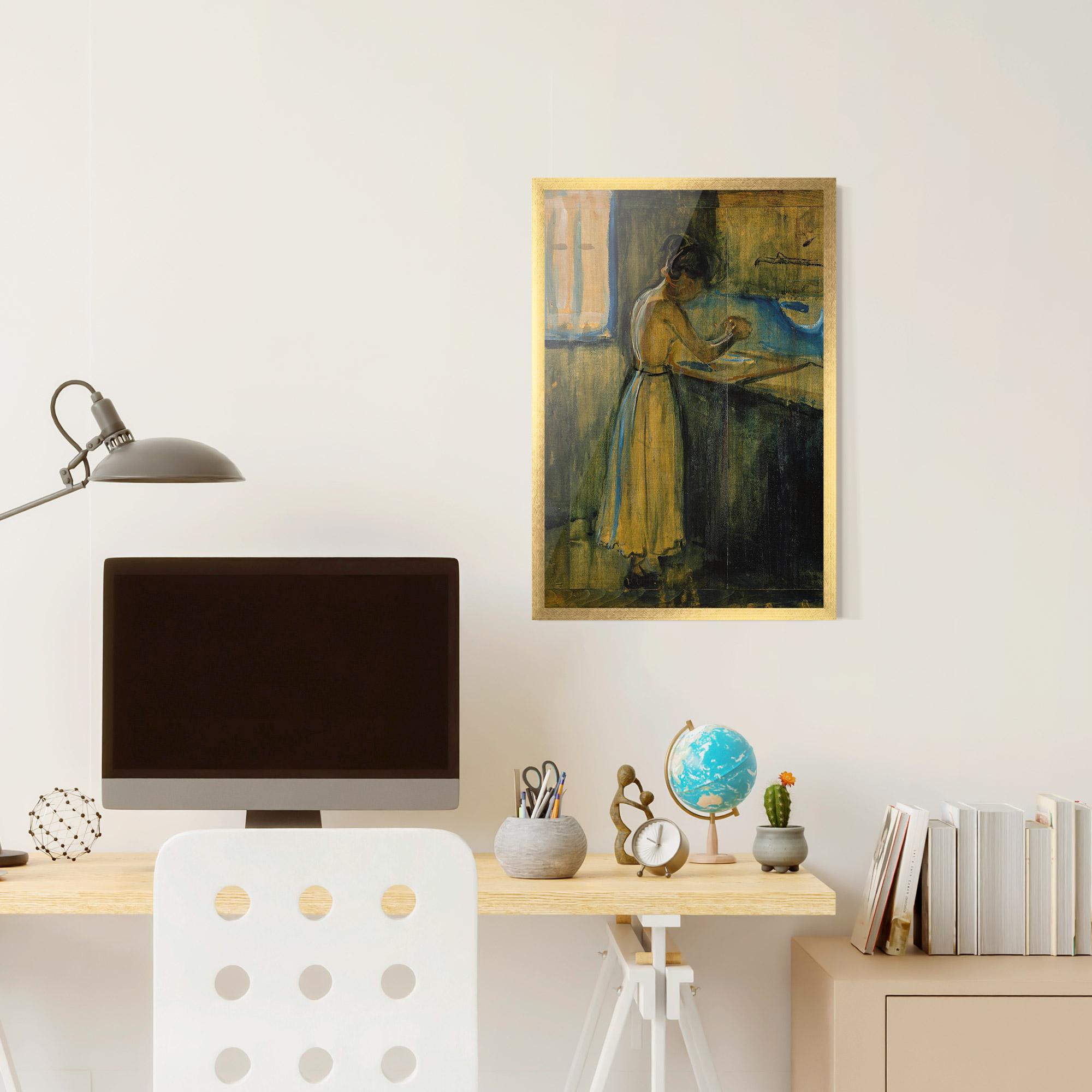 Plakat w Ramie Woman Washing Herself mockup 6