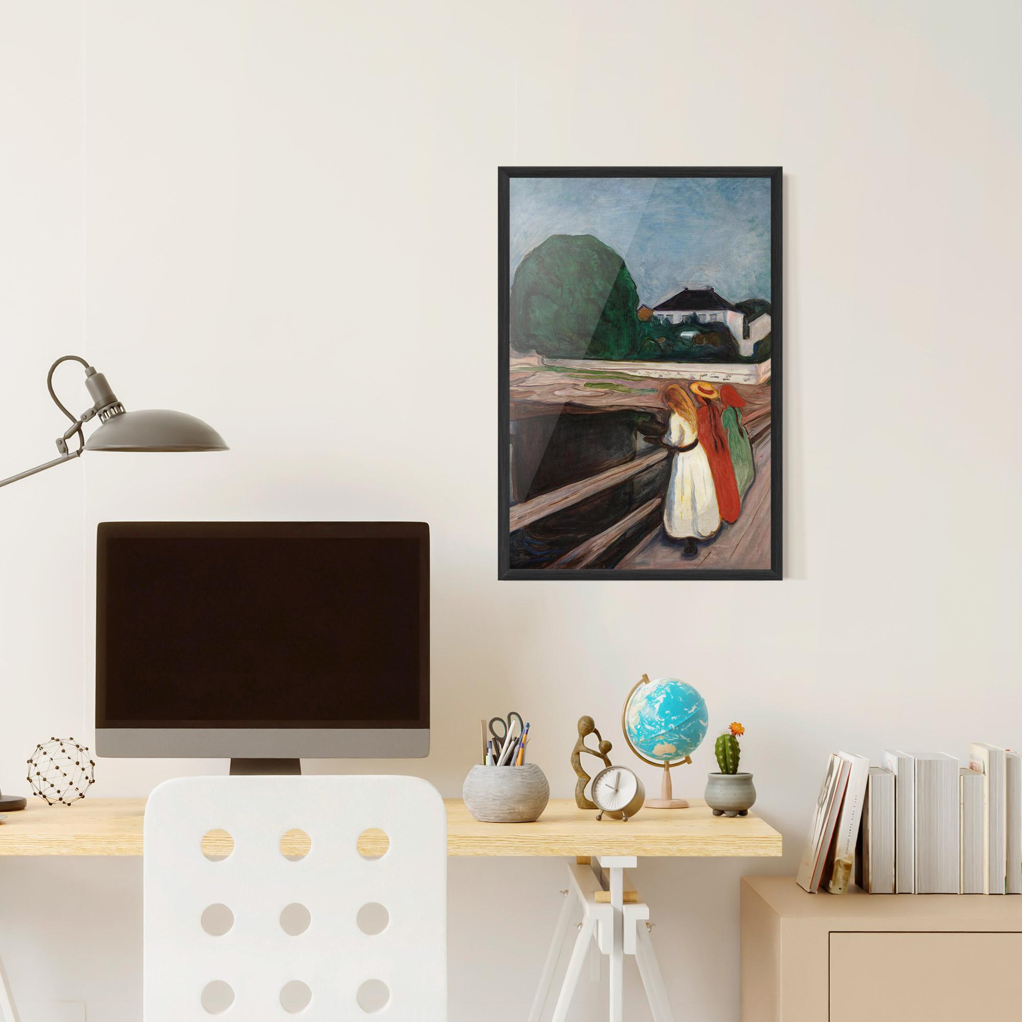 Plakat w Ramie Girls On The Bridge mockup 6