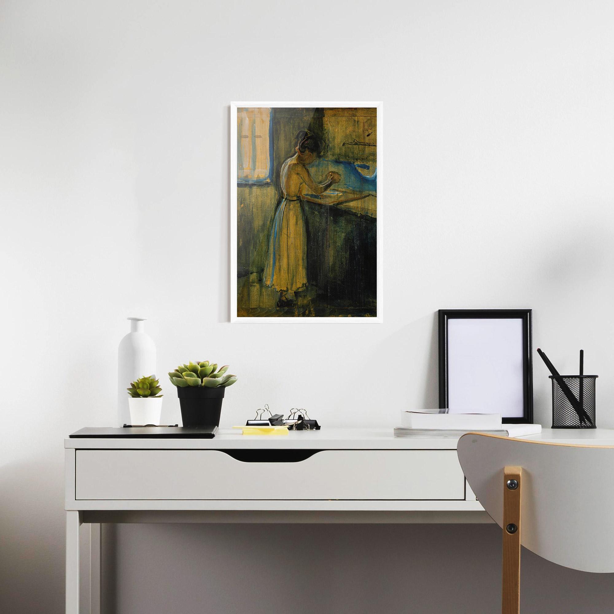 Plakat w Ramie Woman Washing Herself mockup 7