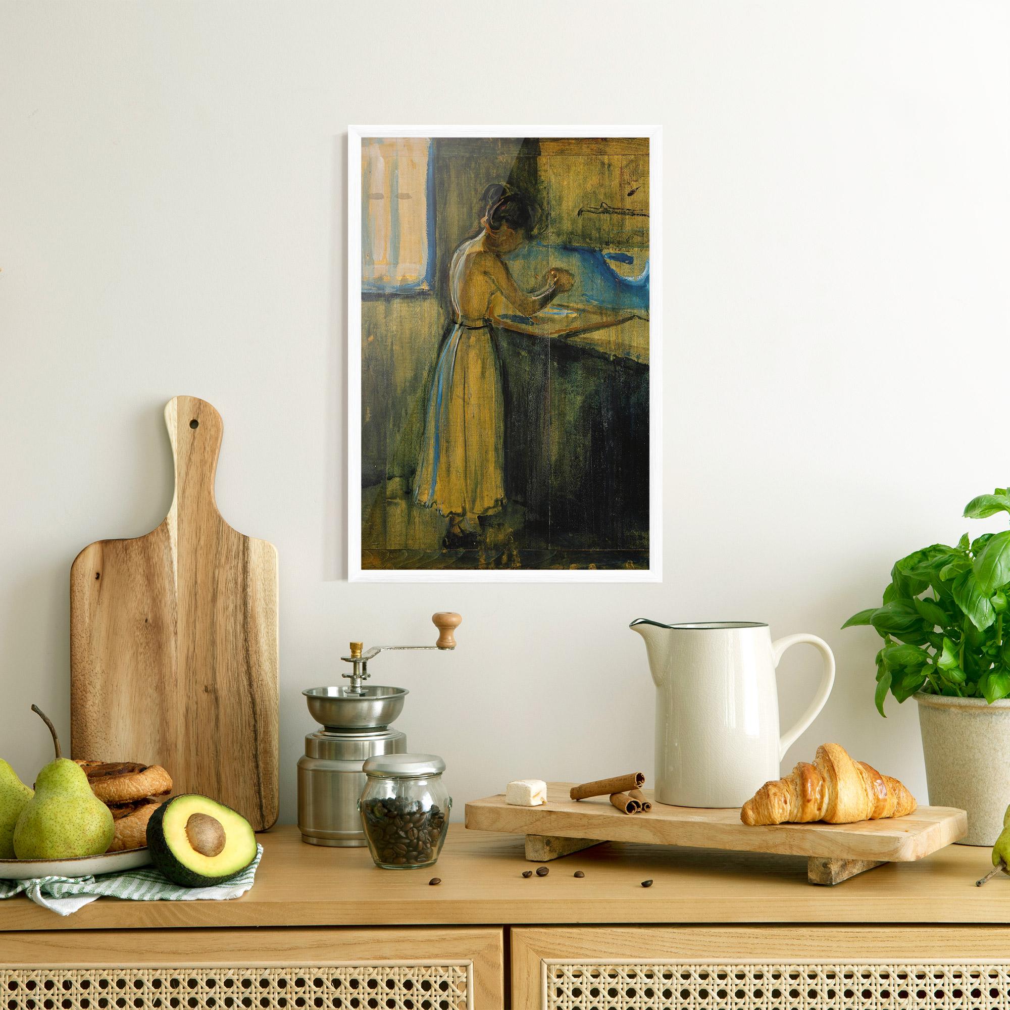 Plakat w Ramie Woman Washing Herself mockup 8