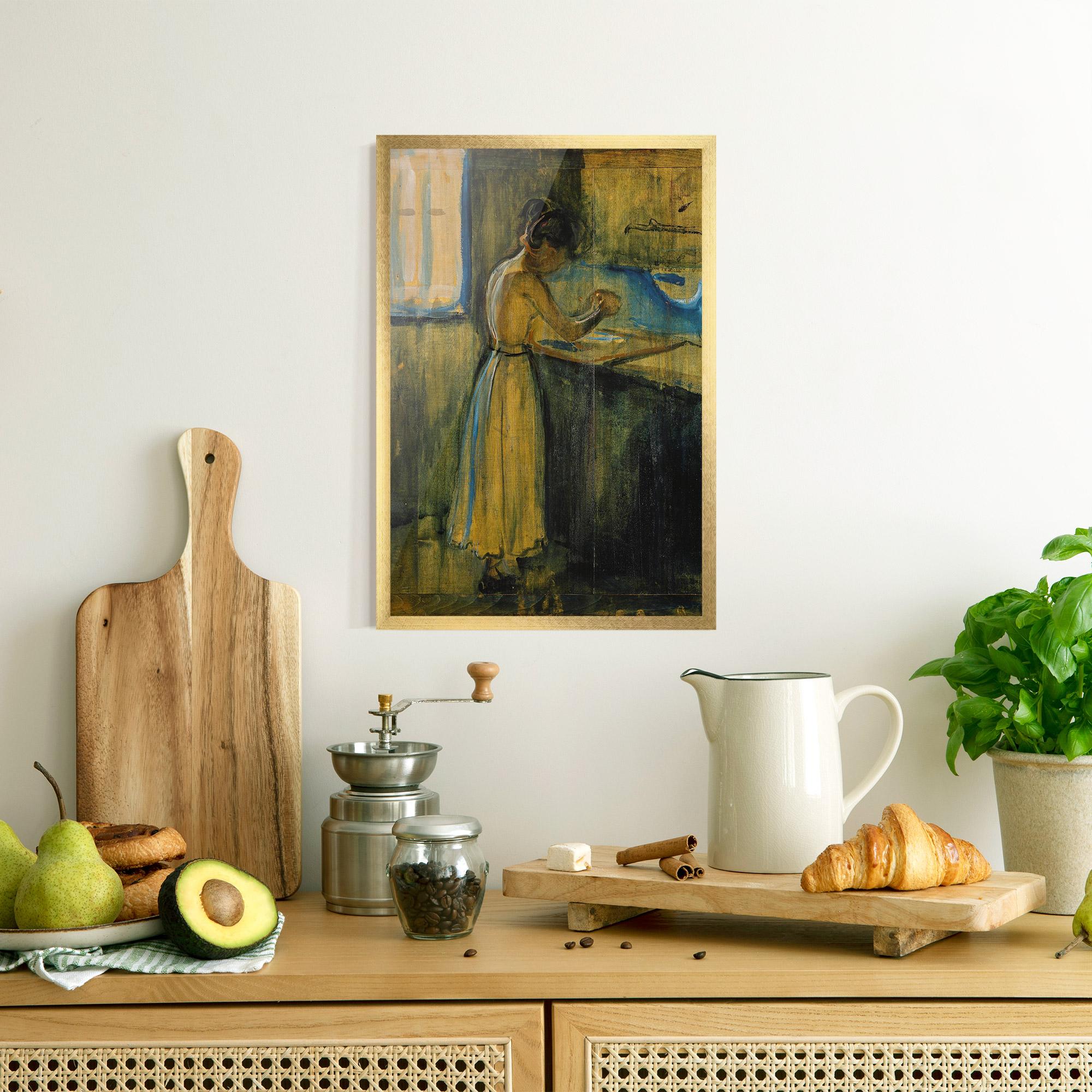 Plakat w Ramie Woman Washing Herself mockup 8