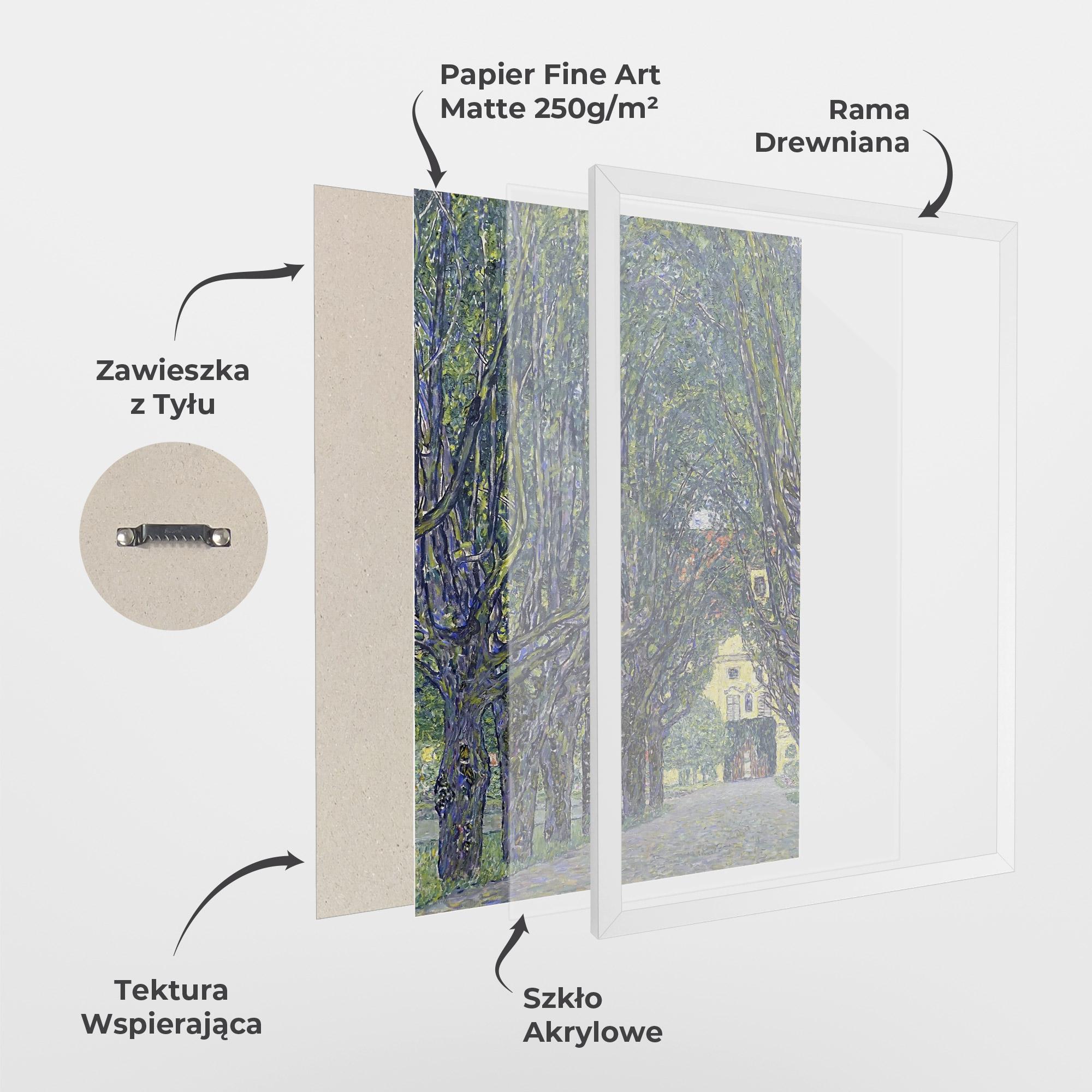 Plakat w Ramie Allee At Schloss Kammer mockup 1