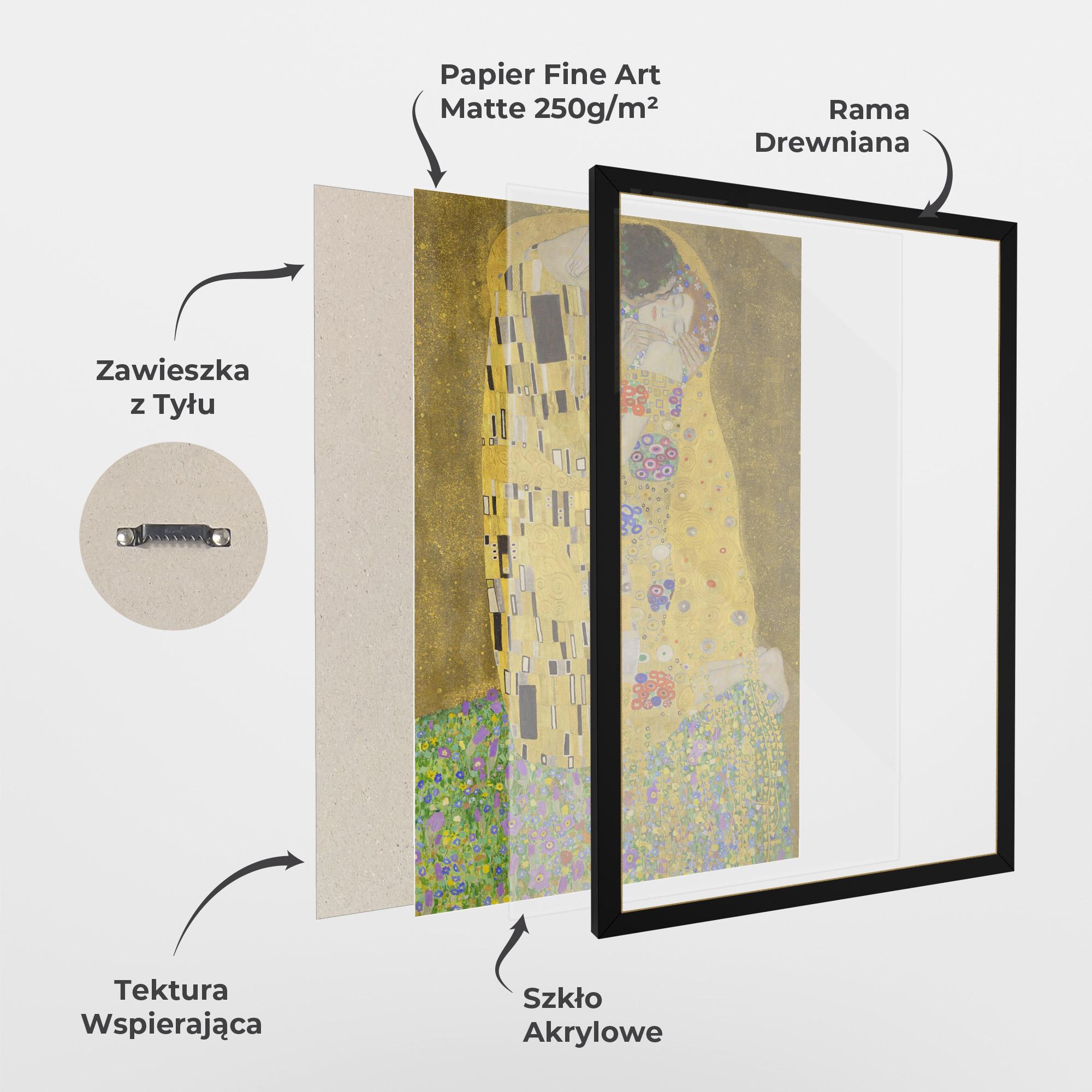 Plakat w Ramie The Kiss mockup 1