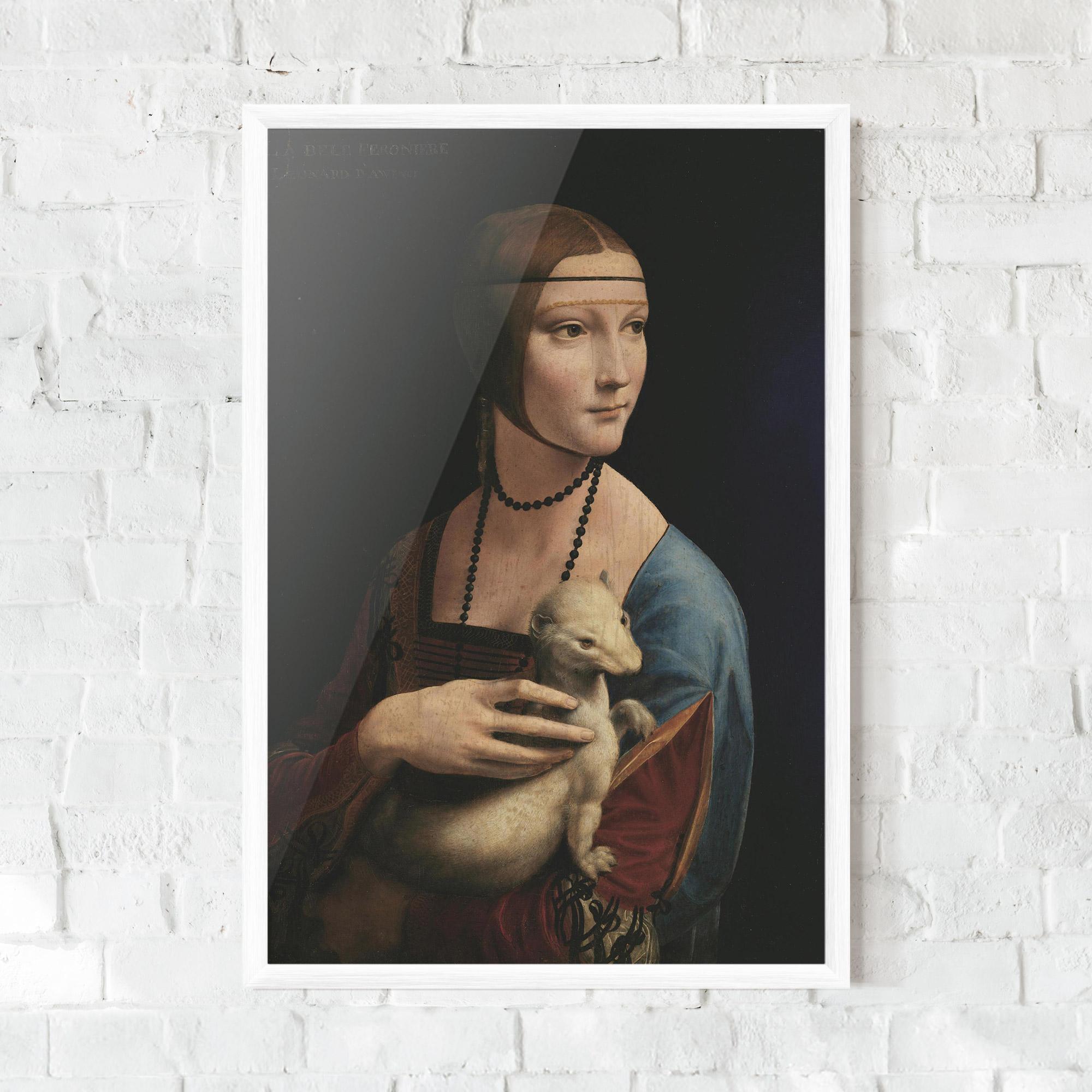 Plakat w Ramie Lady With An Ermine Leonardo Da Vinci mockup 0