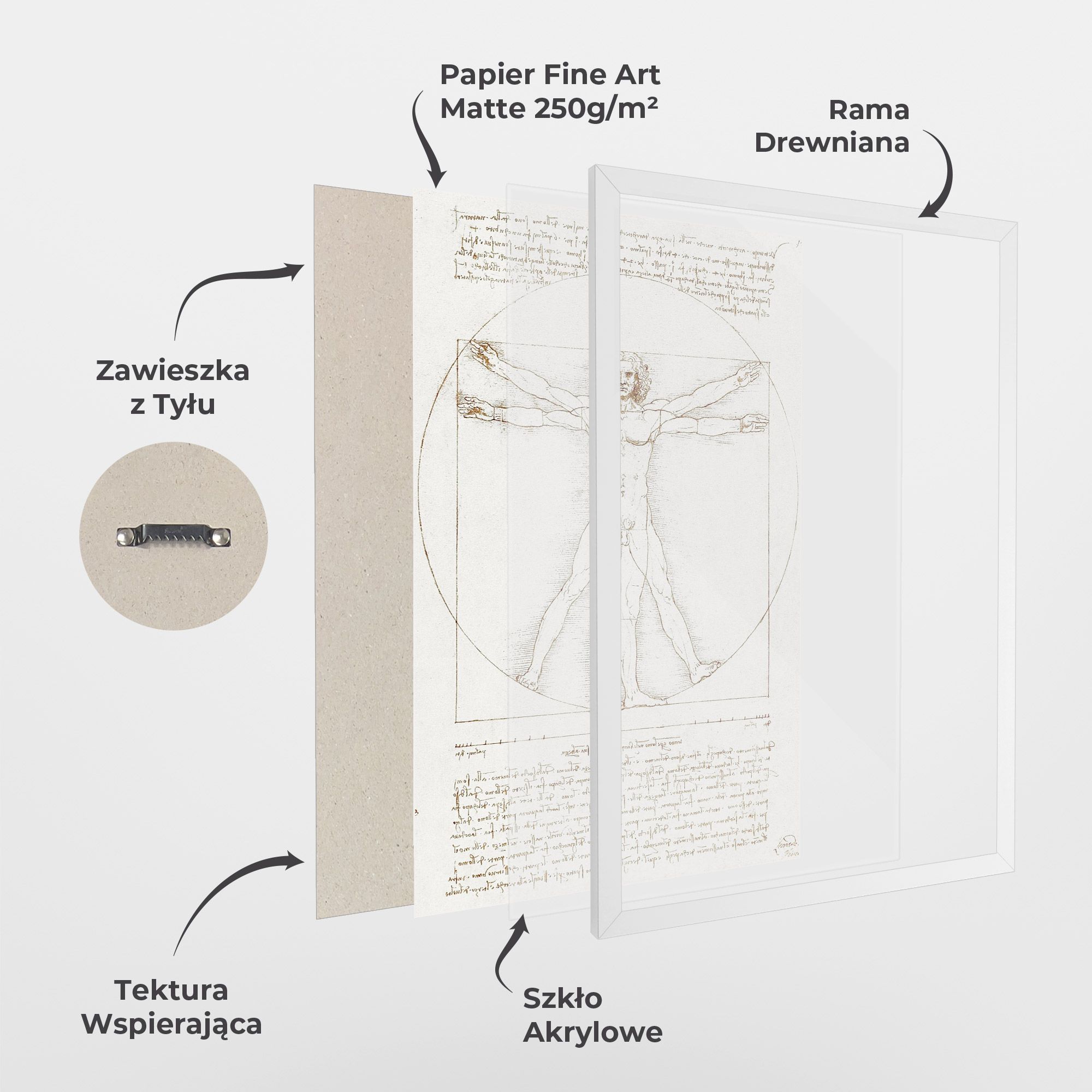 Leonardo Da Vinci's Vitruvian Man mockup 1