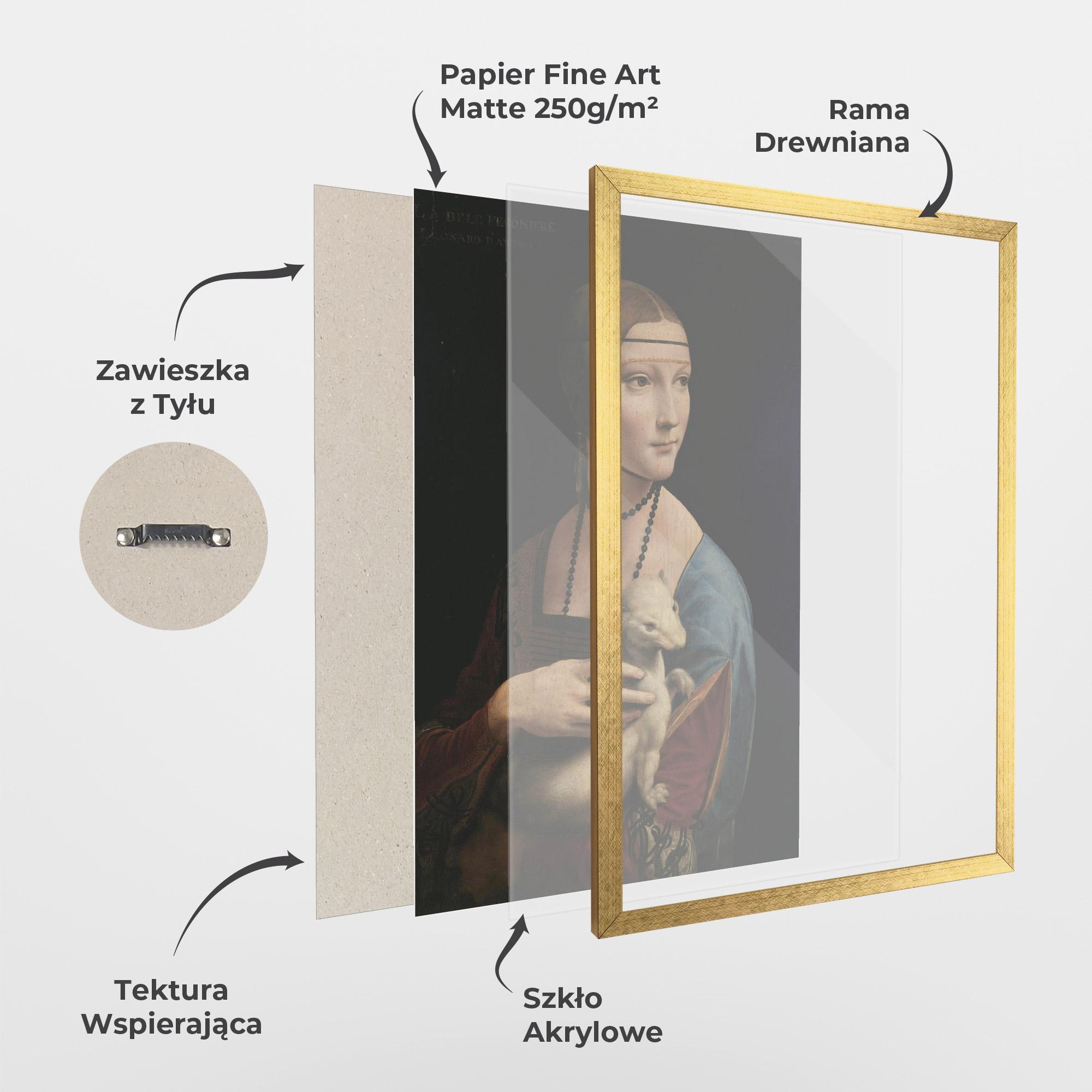 Plakat w Ramie Lady With An Ermine Leonardo Da Vinci mockup 1