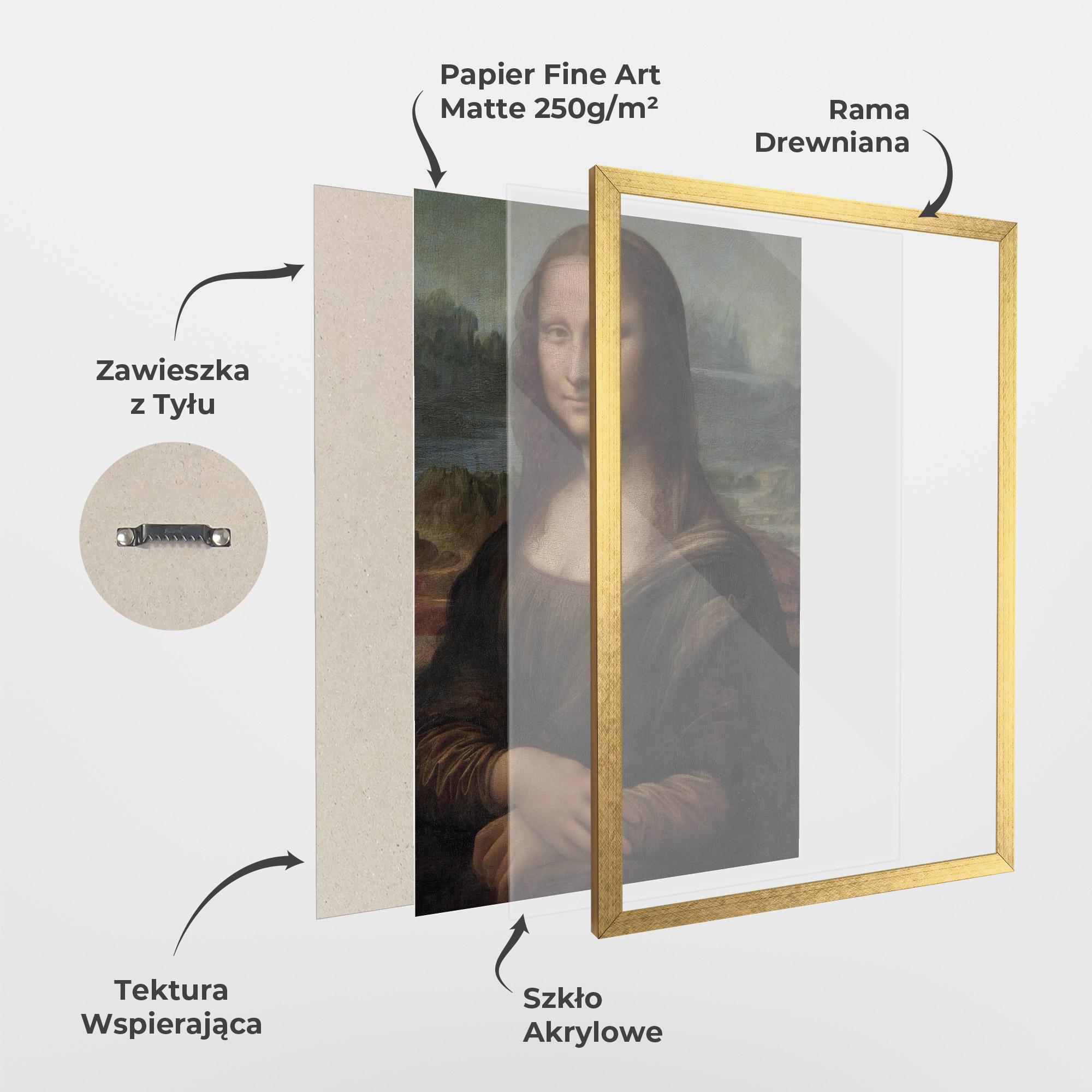 Plakat w Ramie Mona Lisa By Leonardo Da Vinci mockup 1
