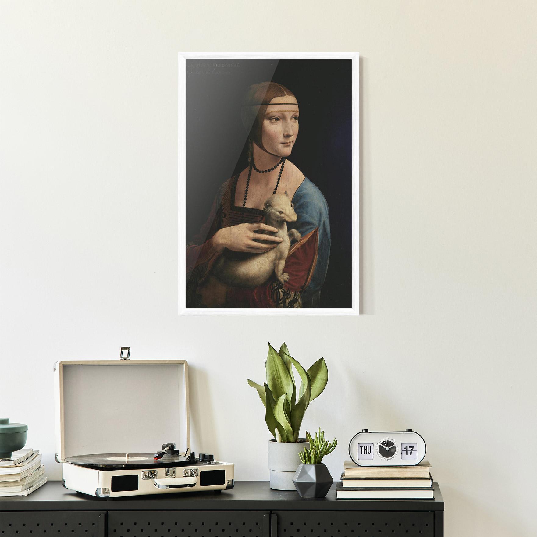 Plakat w Ramie Lady With An Ermine Leonardo Da Vinci mockup 2