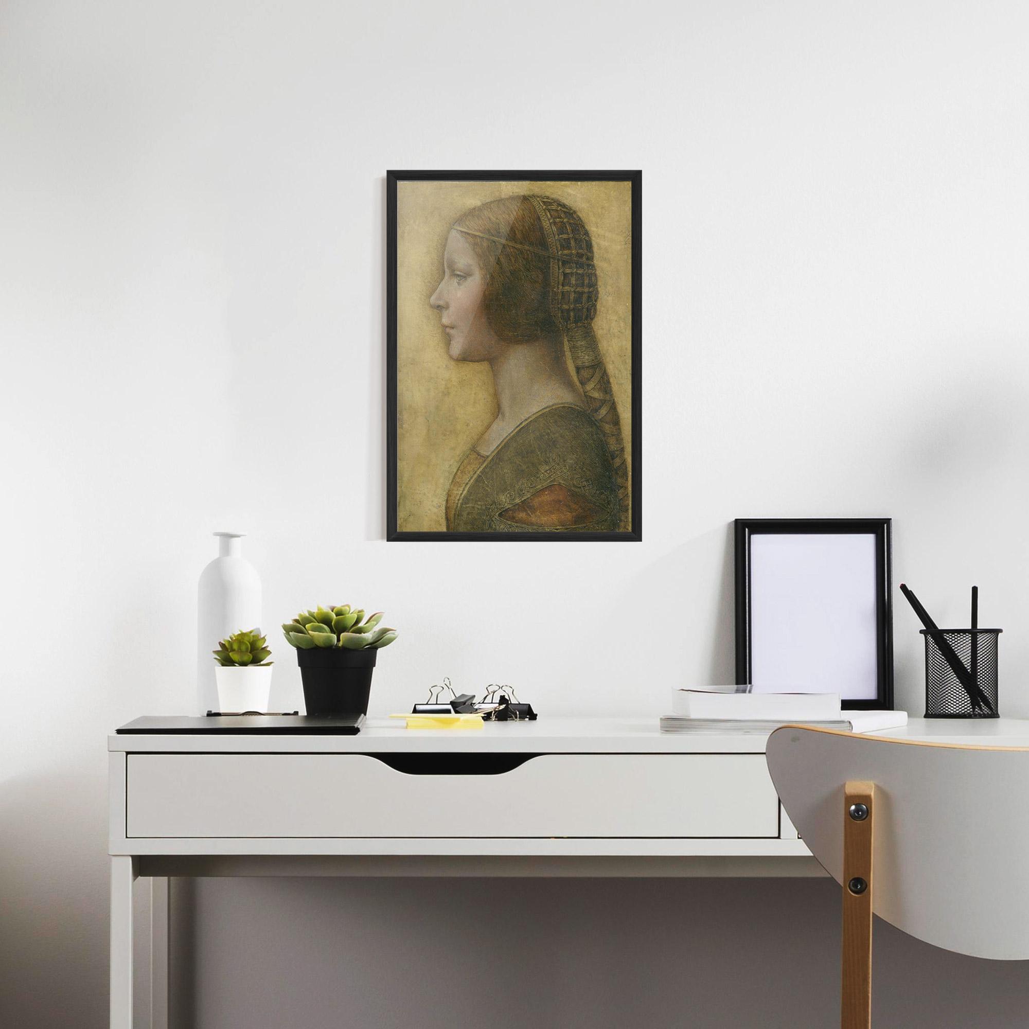 Plakat w Ramie Profile Of A Young Fiancee Da Vinci mockup 7