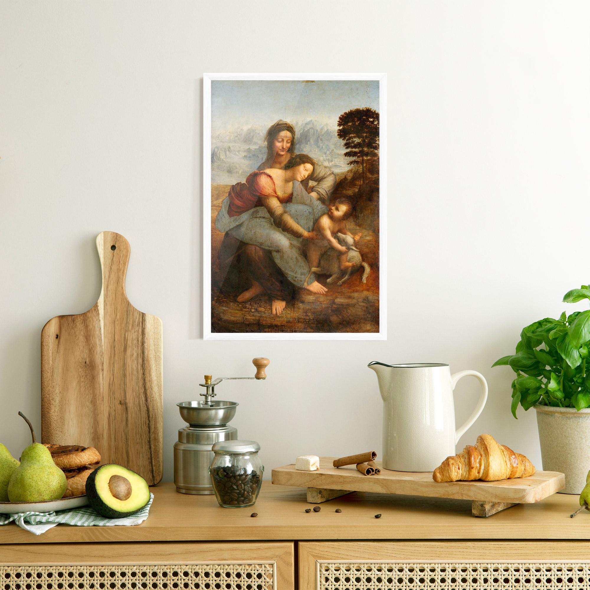 Plakat w Ramie Leonardo Da Vinci Virgin And Child With St Anne mockup 8