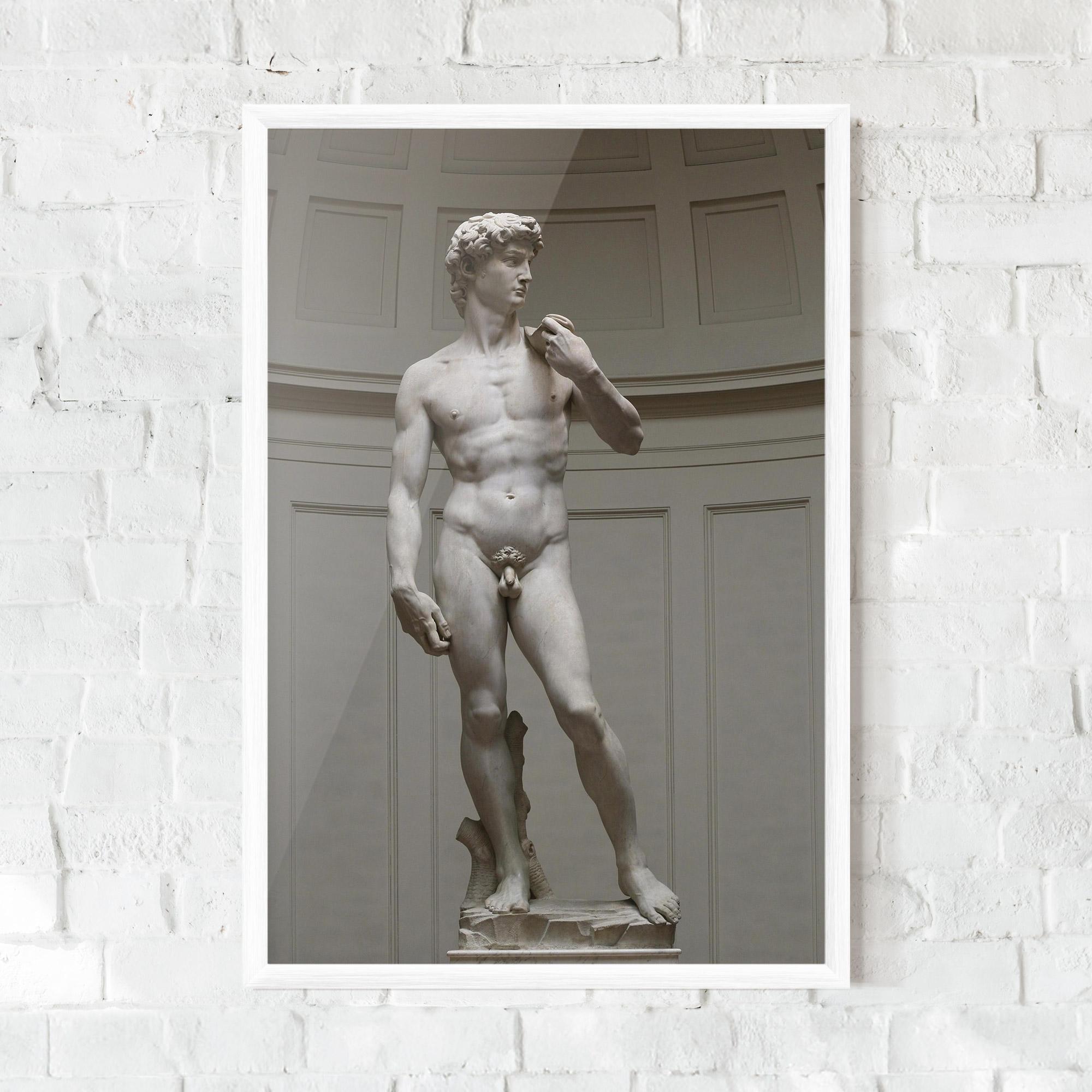 Plakat w Ramie Michelangelo Statue mockup 0