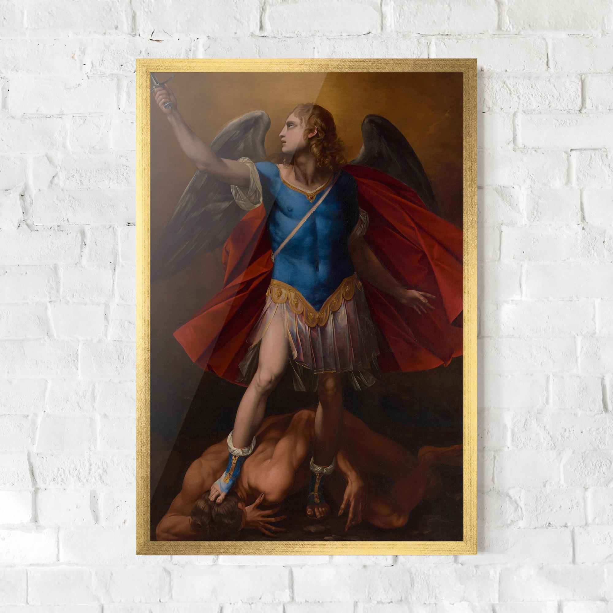 Plakat w Ramie Sword In Upraised mockup 0