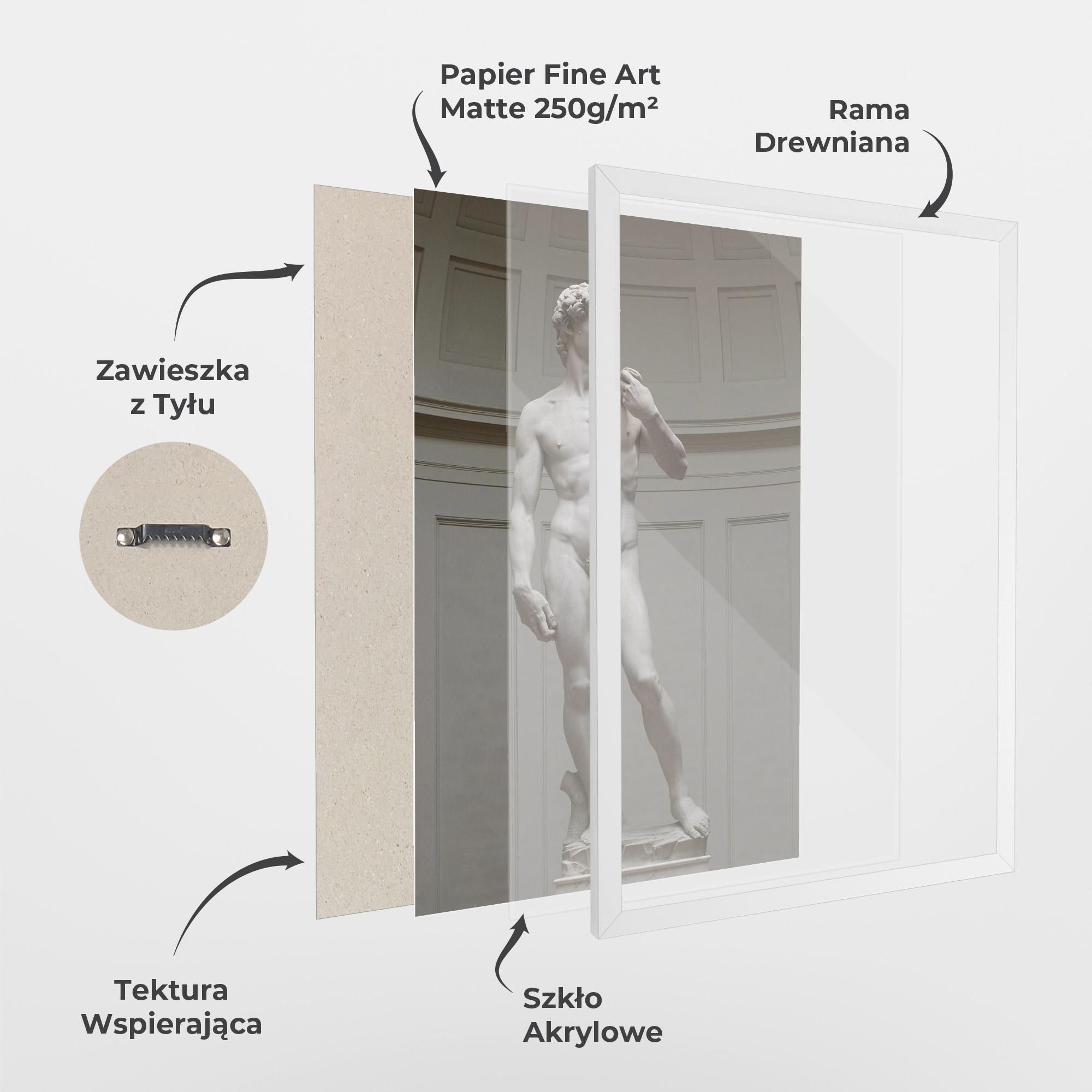Plakat w Ramie Michelangelo Statue mockup 1