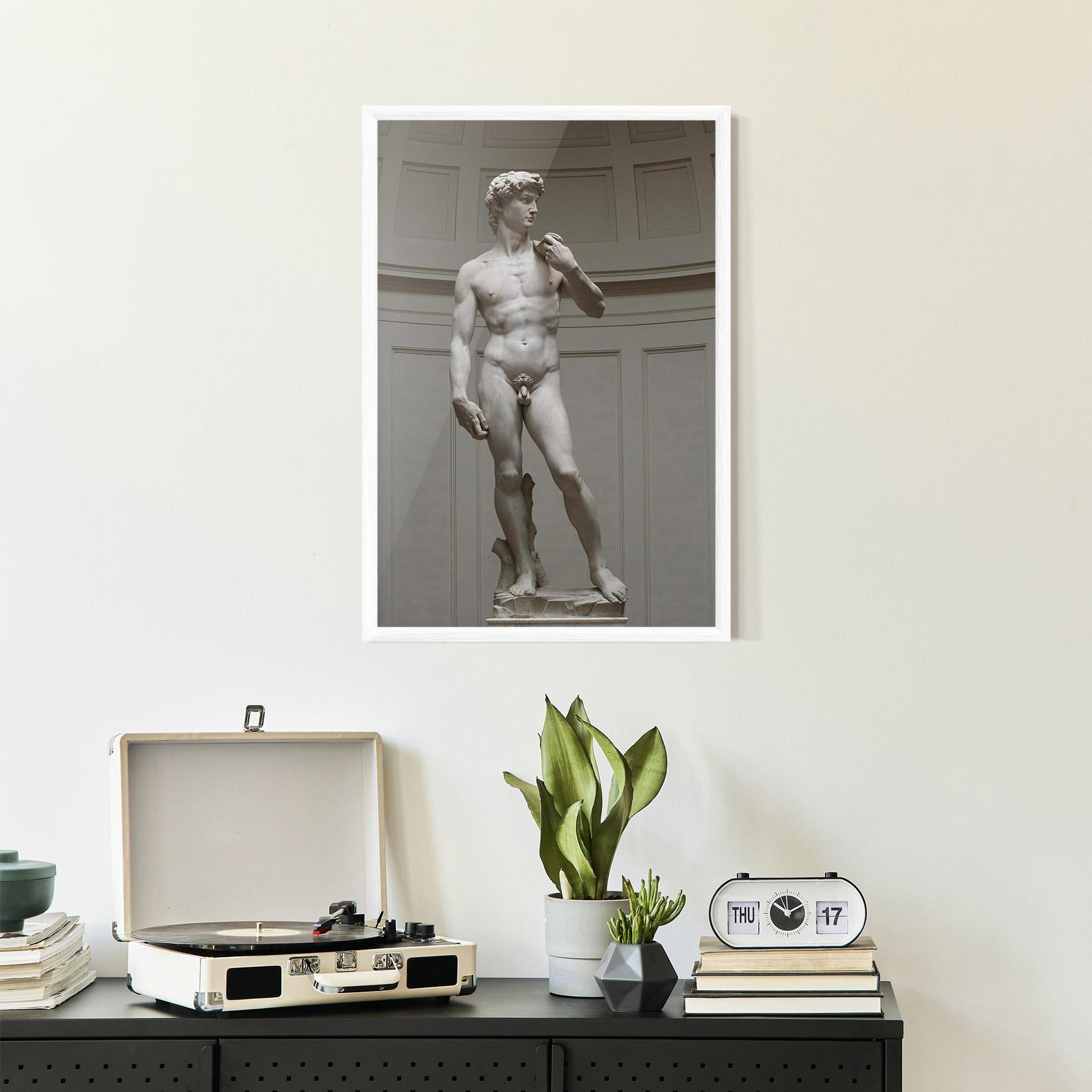 Plakat w Ramie Michelangelo Statue mockup 2