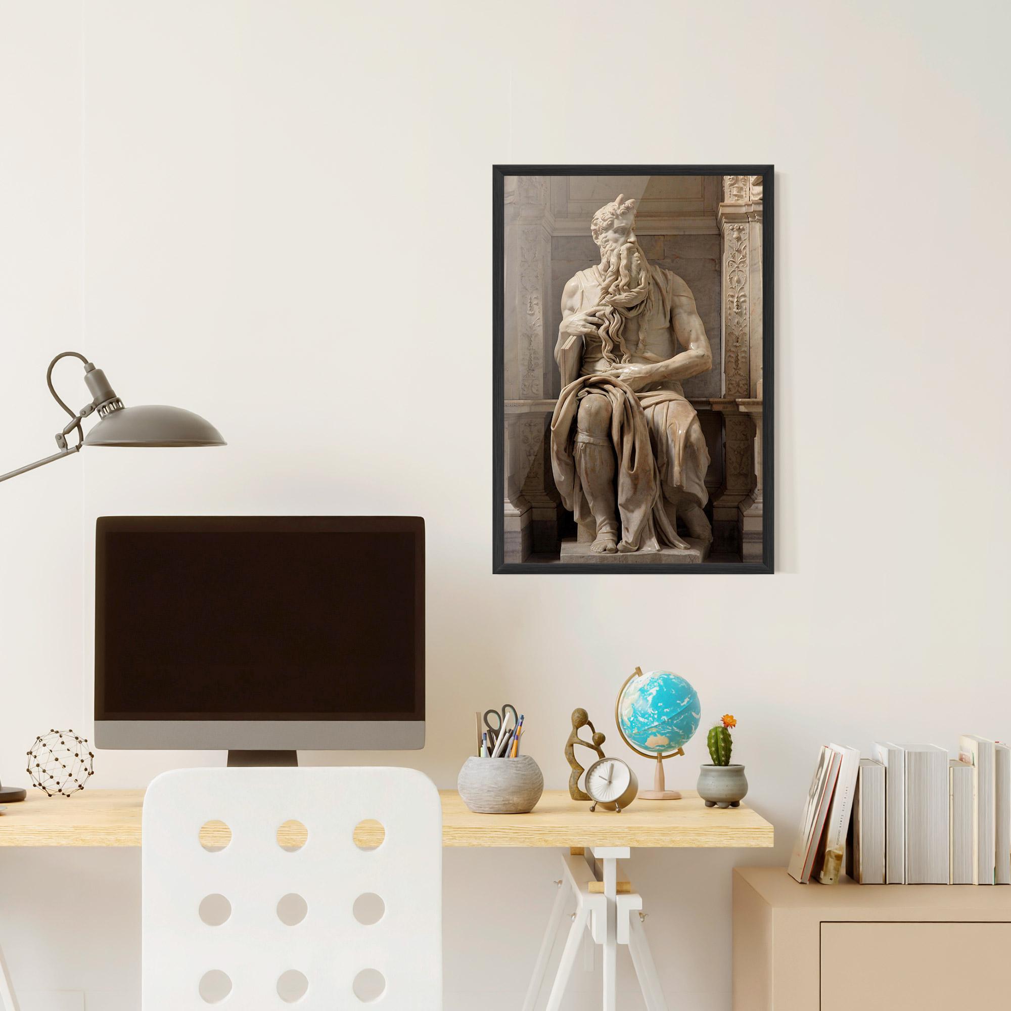Plakat w Ramie Statue Moses mockup 6