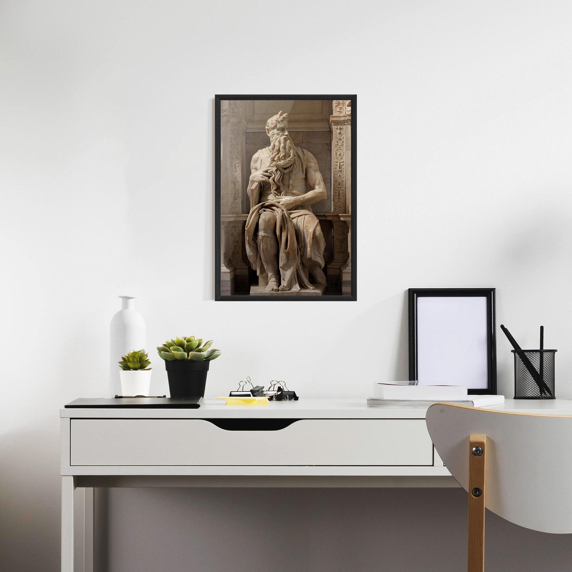 Plakat w Ramie Statue Moses mockup 7