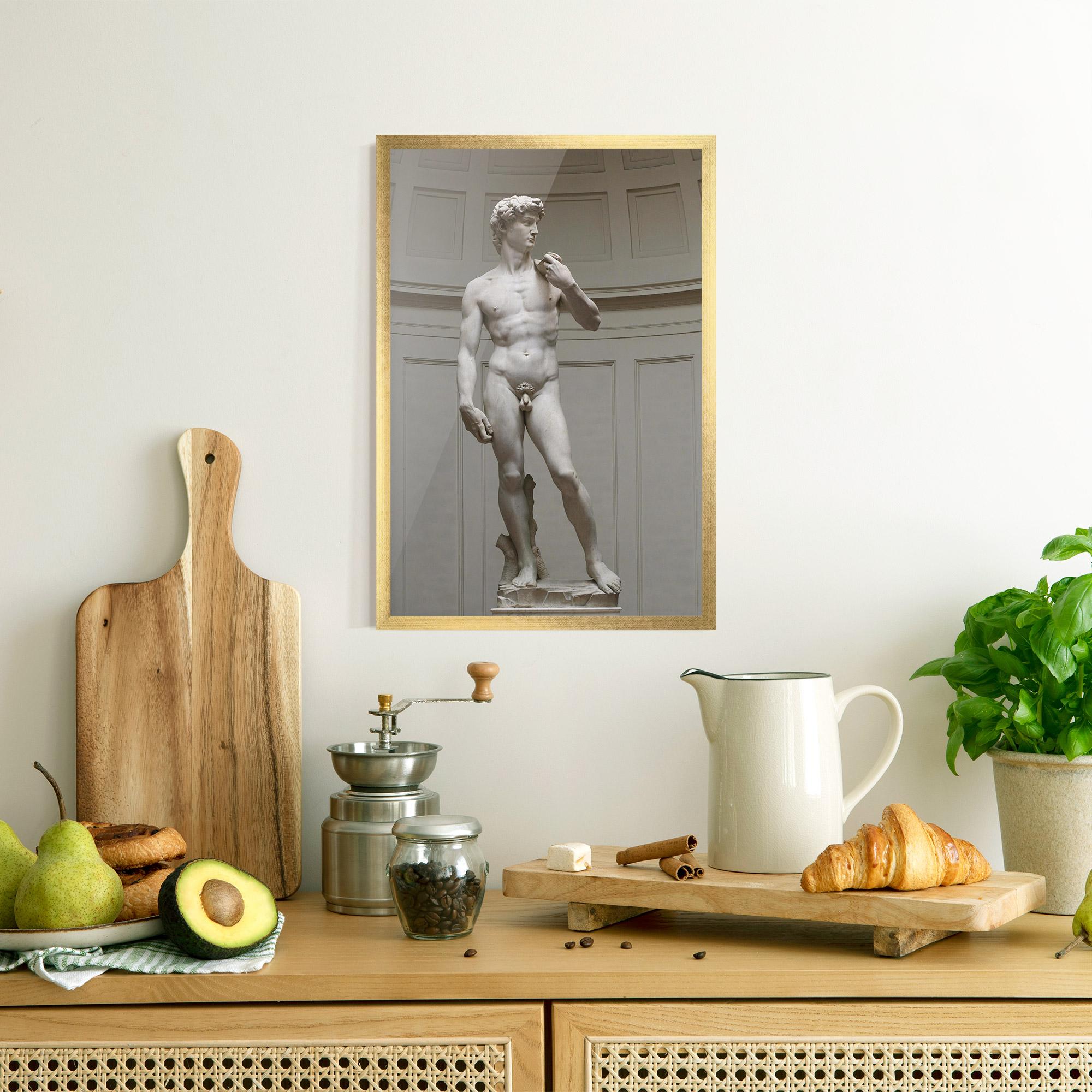 Plakat w Ramie Michelangelo Statue mockup 8