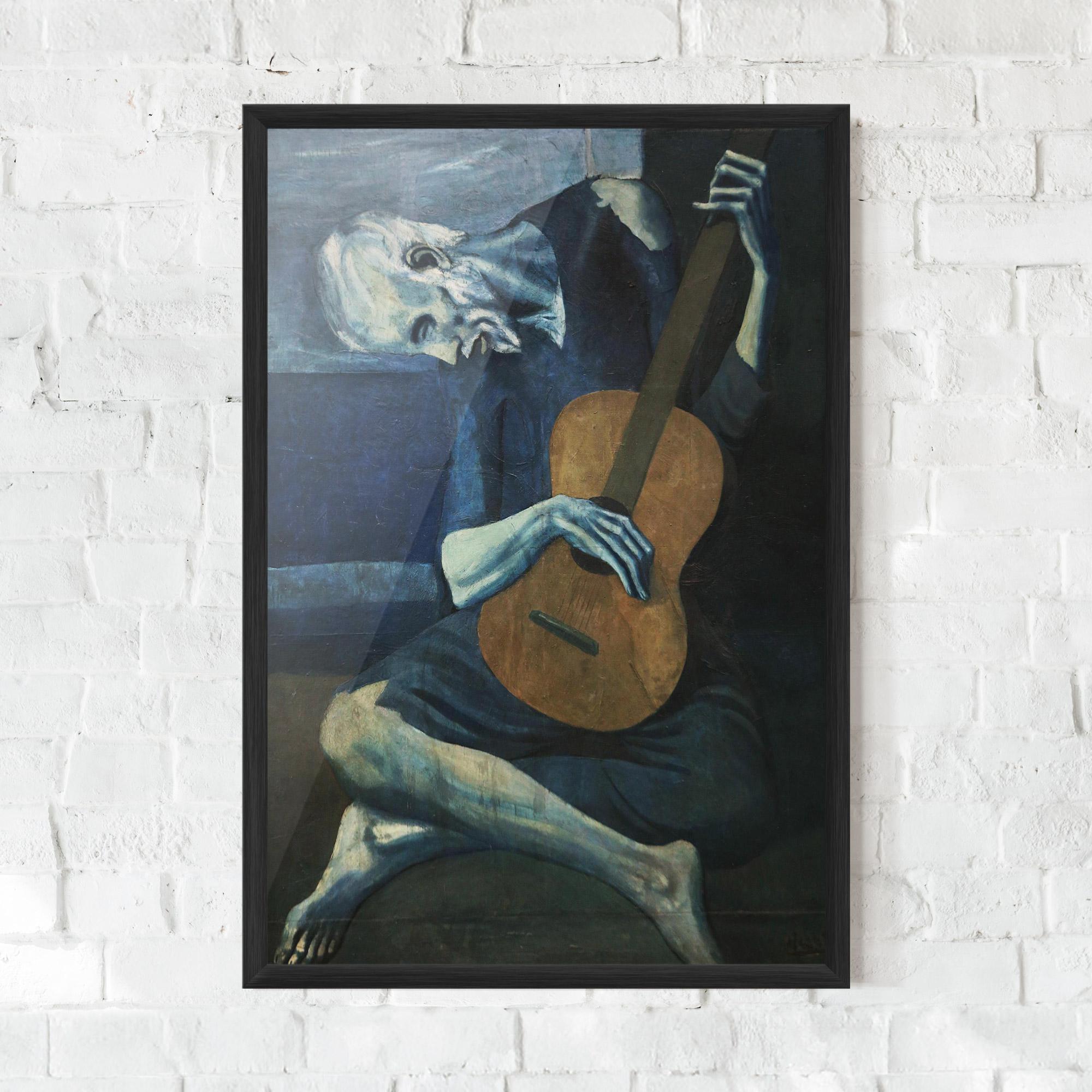 Plakat w Ramie Old Guitarist mockup 0