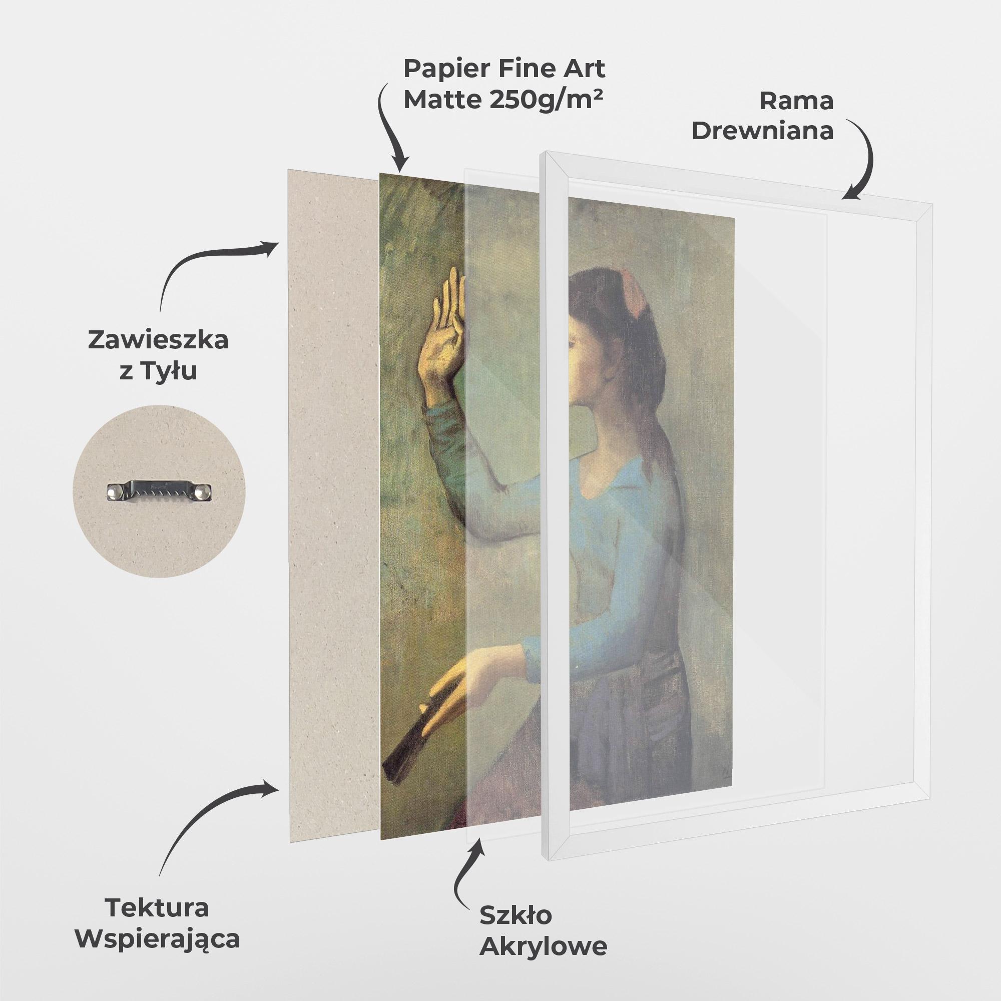 Plakat w Ramie Lady With A Fan mockup 1