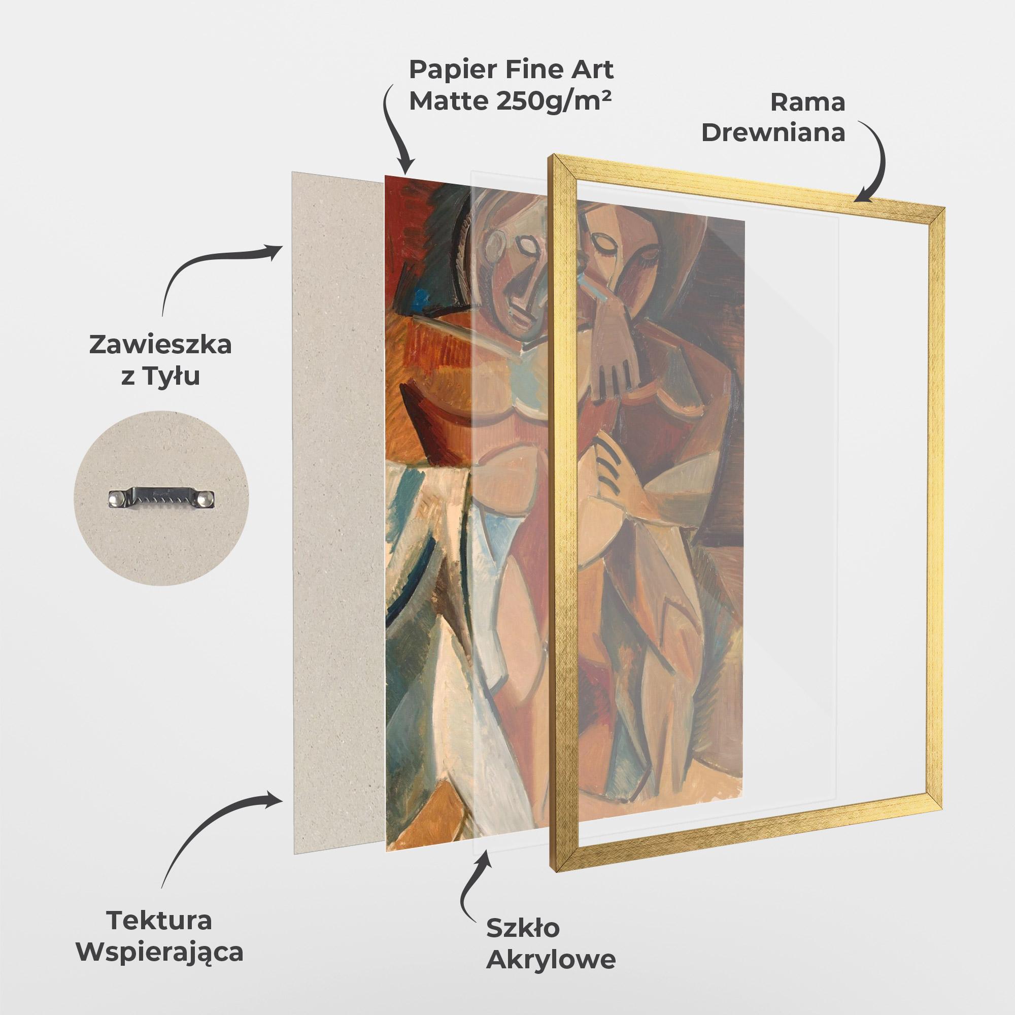 Plakat w Ramie Friendship Two Nudes mockup 1