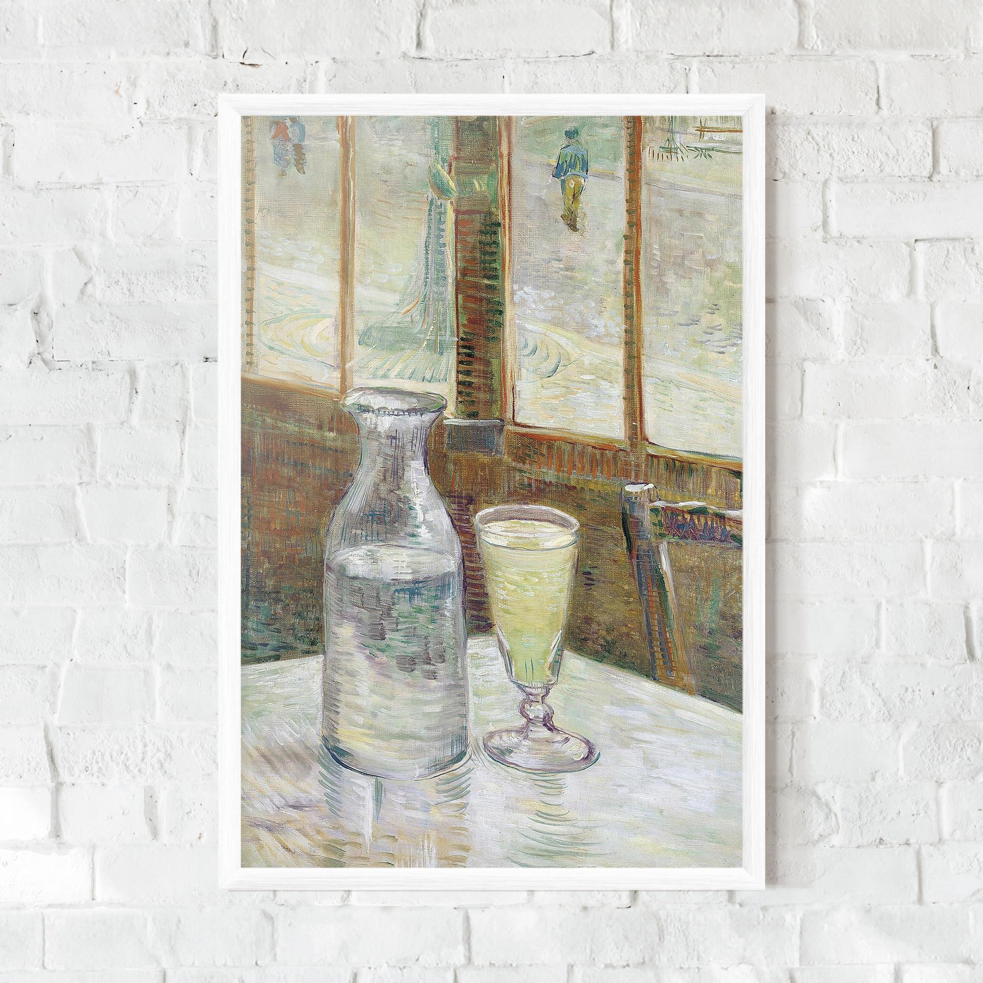 Plakat w Ramie Cafetafel Met Absint mockup 0