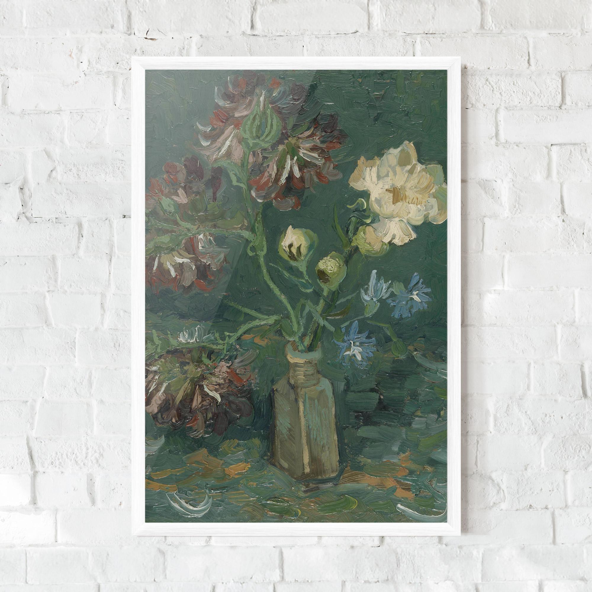 Plakat w Ramie Flesje Met Pioenrozen mockup 0