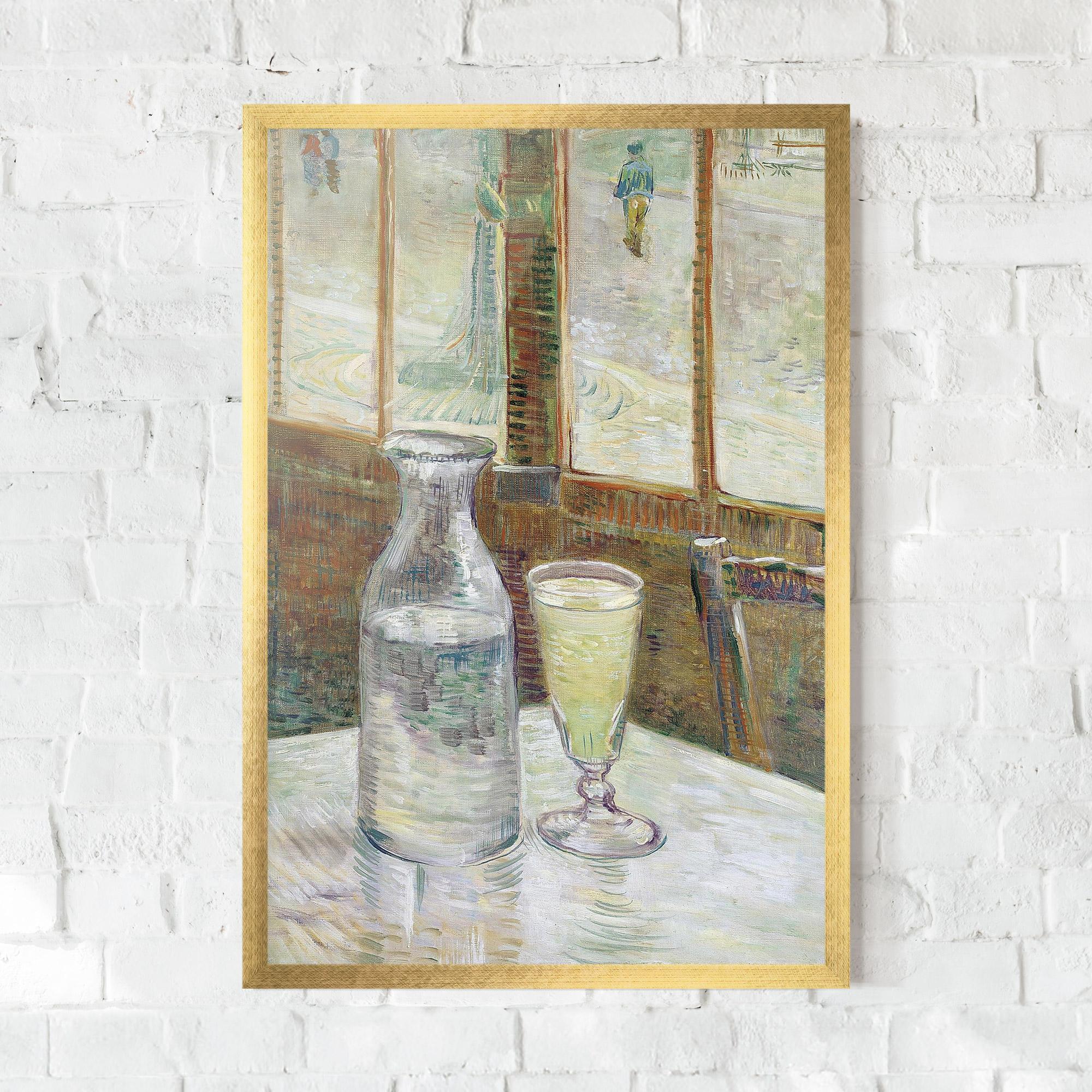 Plakat w Ramie Cafetafel Met Absint mockup 0