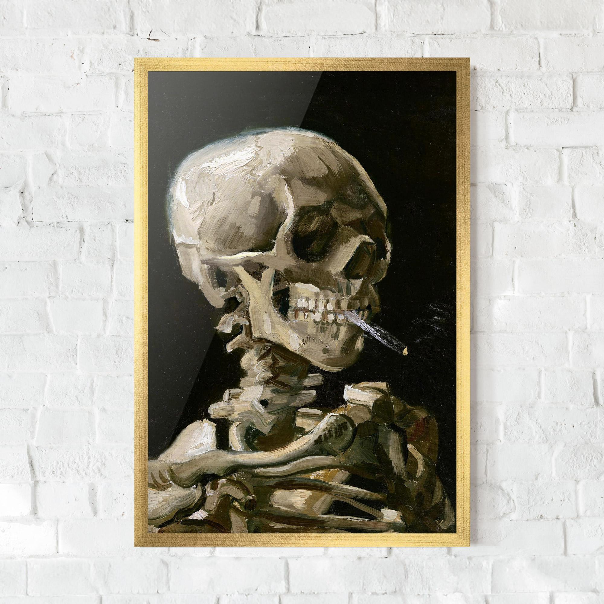 Plakat w Ramie Skeleton Cigarette mockup 0