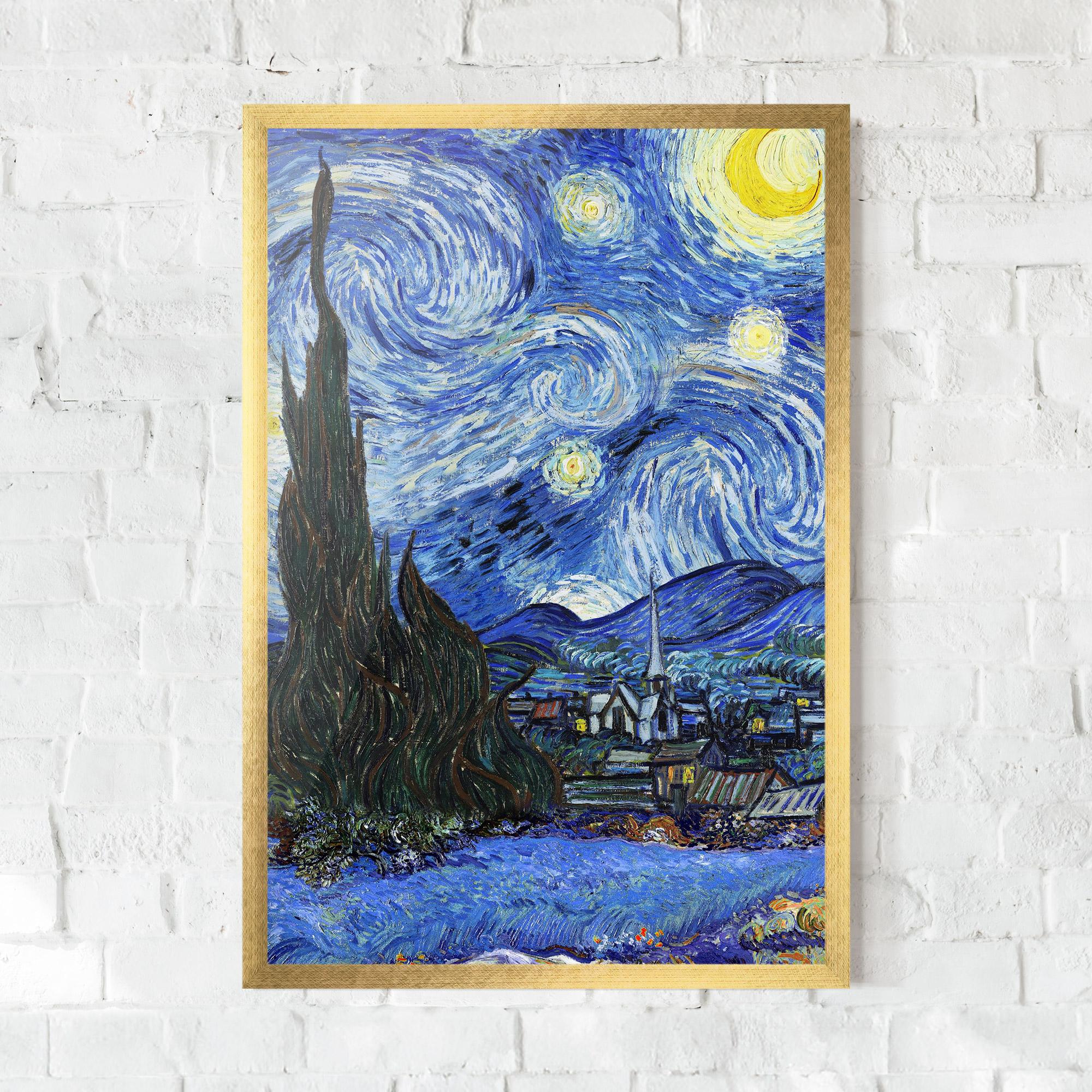 Plakat w Ramie Starry Night Art mockup 0