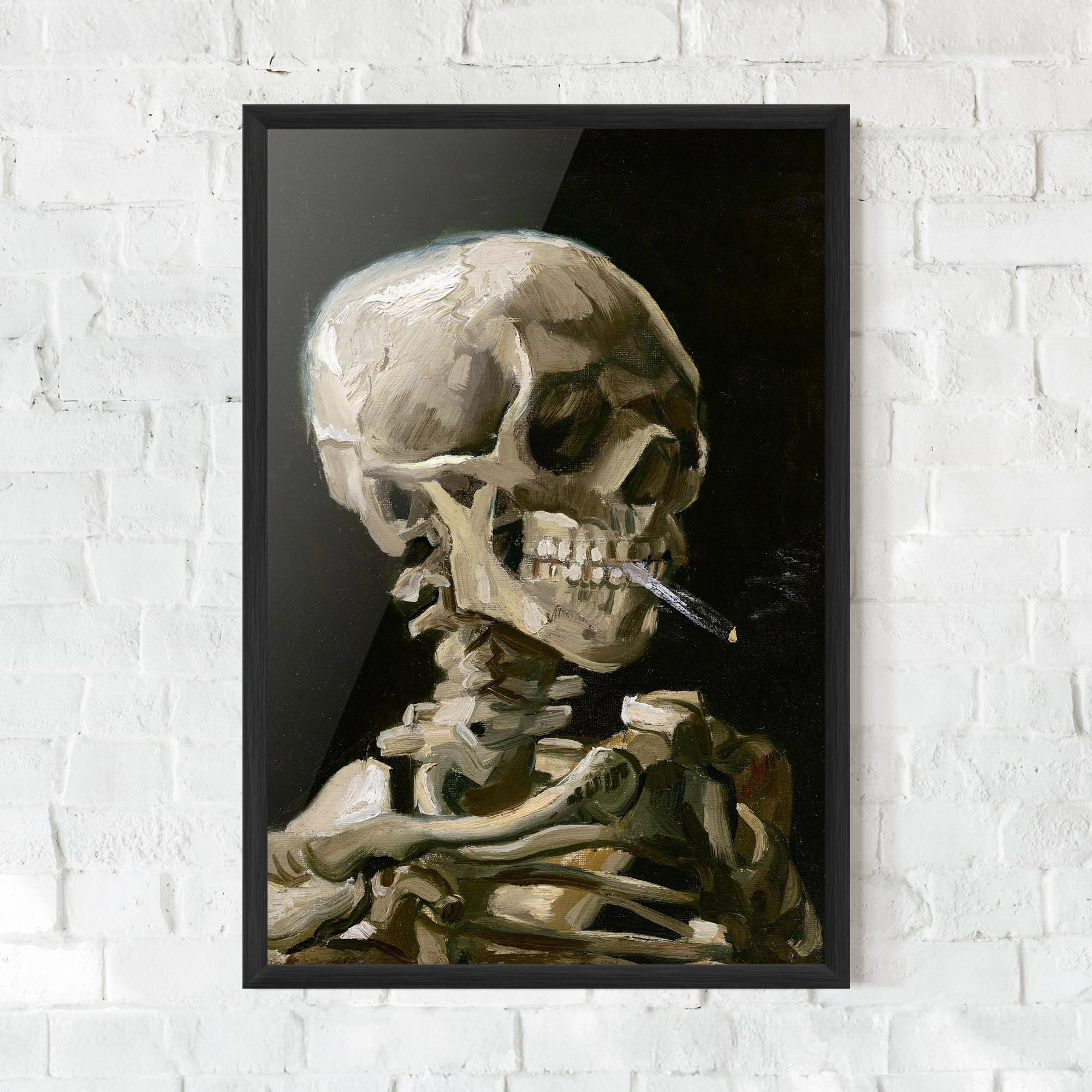 Plakat w Ramie Skeleton Cigarette mockup 0