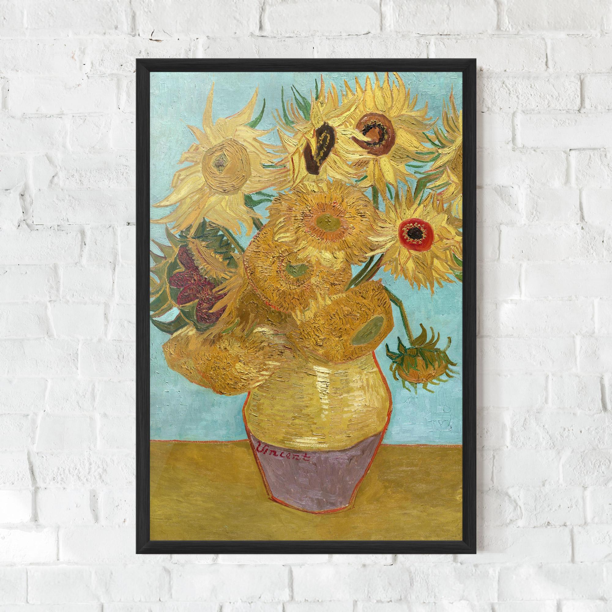 Plakat w Ramie Twelve Sunflowers mockup 0