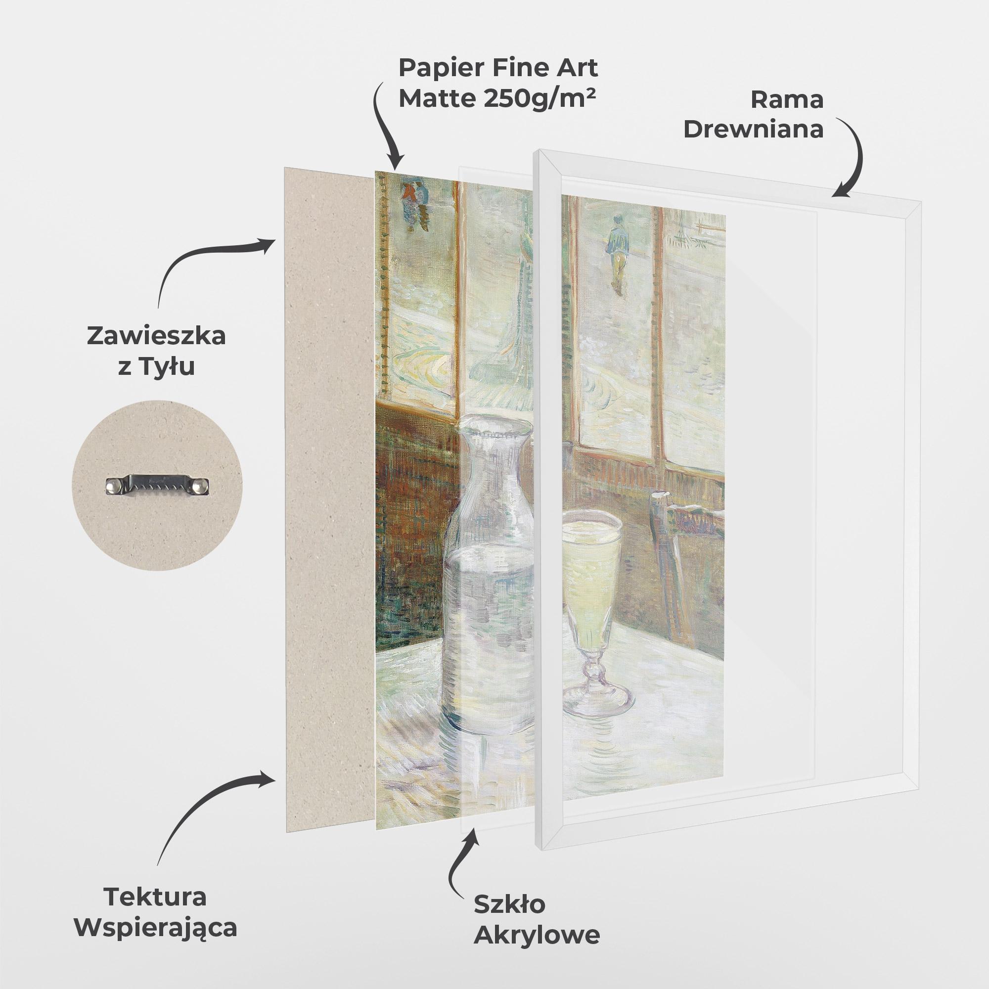 Plakat w Ramie Cafetafel Met Absint mockup 1