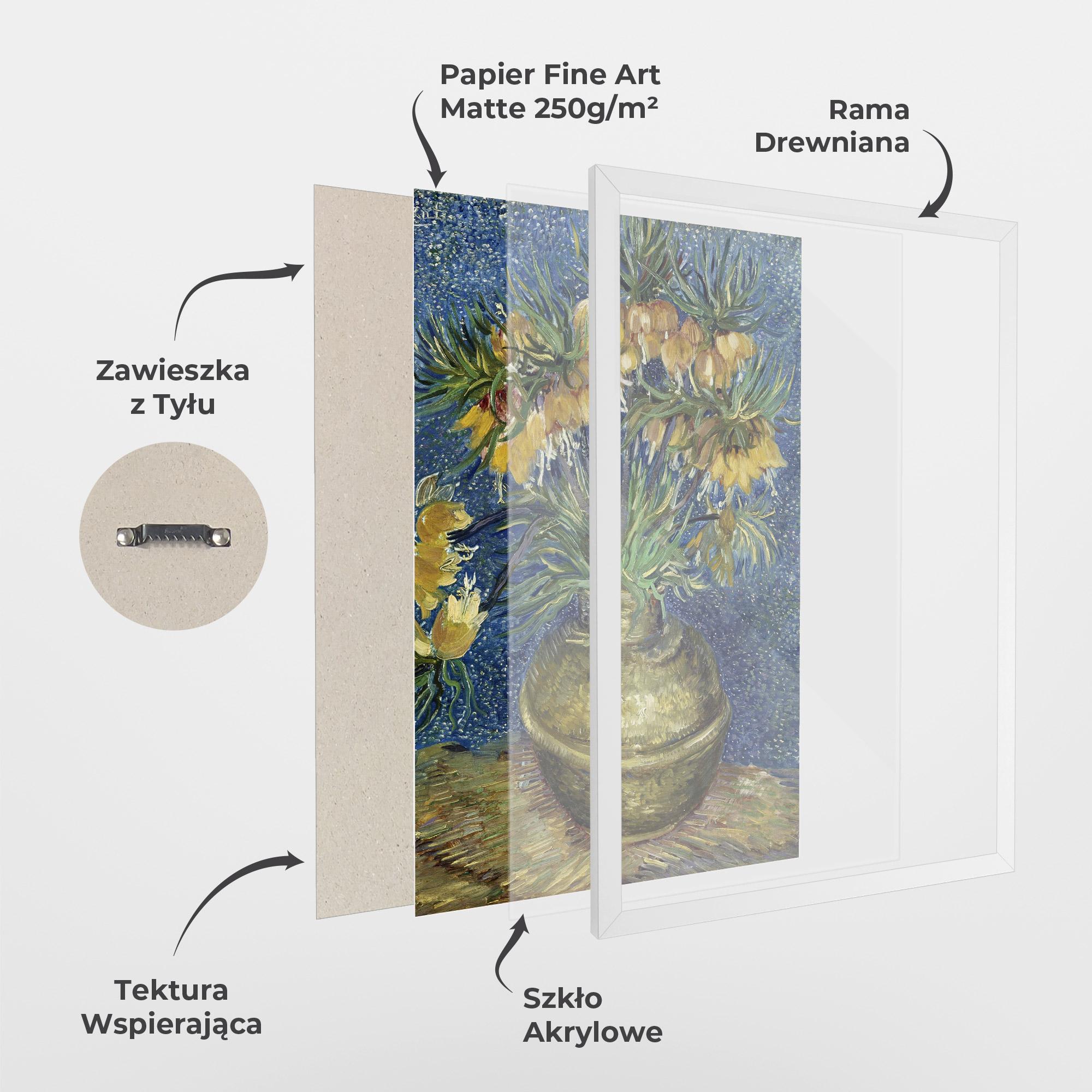 Plakat w Ramie Imperial Fritillaries Art mockup 1