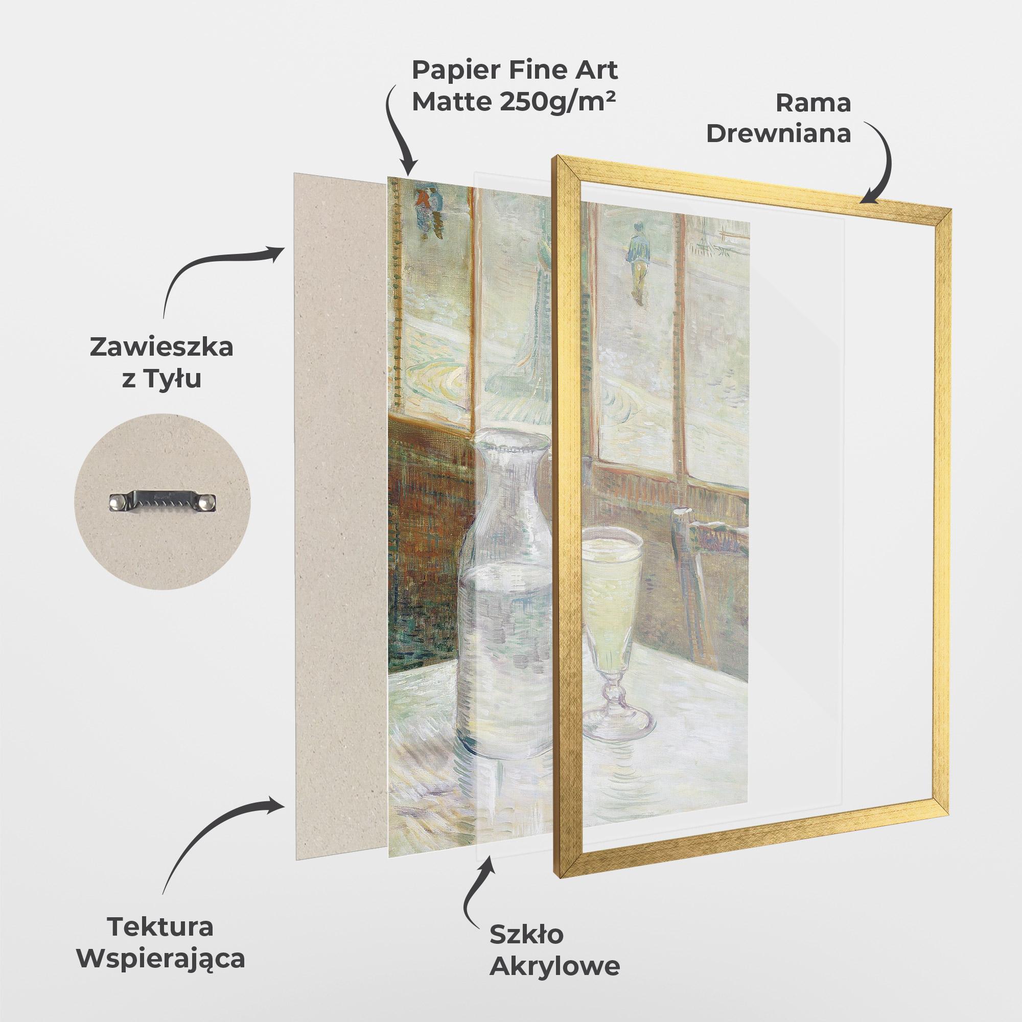 Plakat w Ramie Cafetafel Met Absint mockup 1