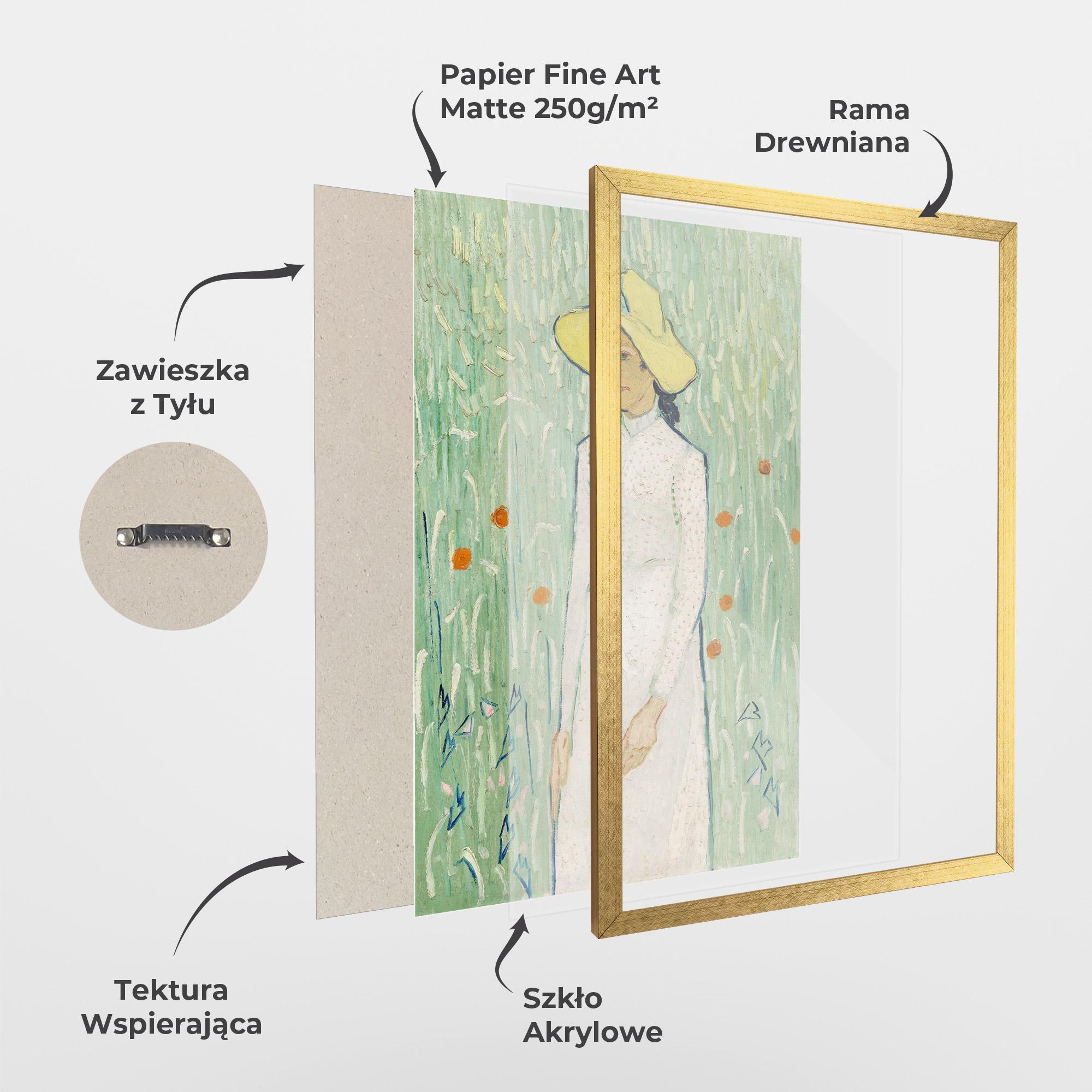 Plakat w Ramie Girl In White mockup 1