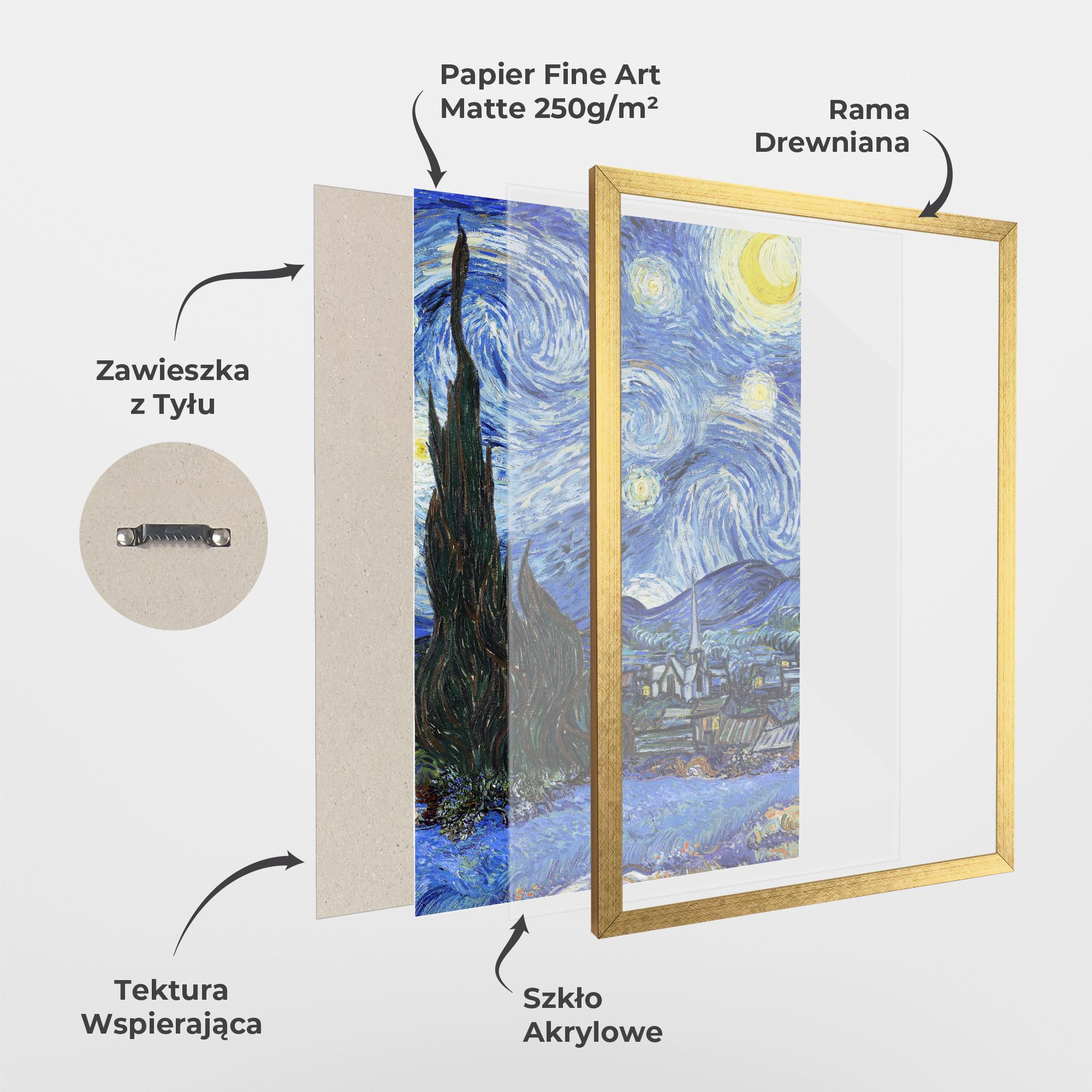 Plakat w Ramie Starry Night Art mockup 1