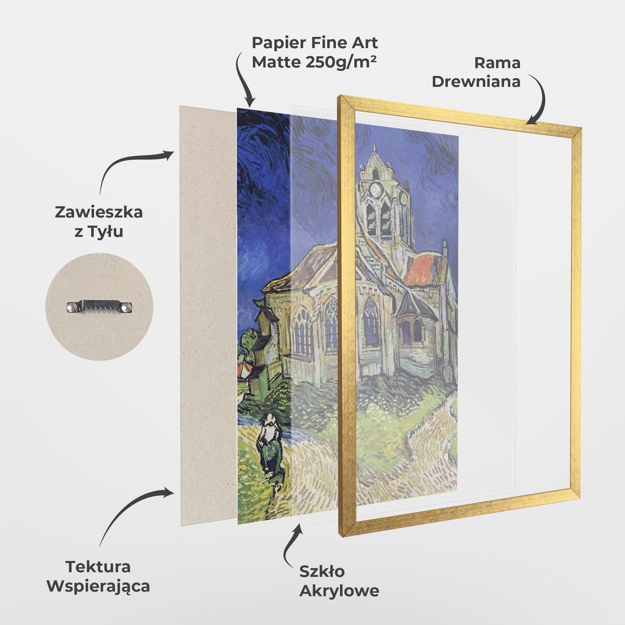 Plakat w Ramie The Church At Auvers mockup 1