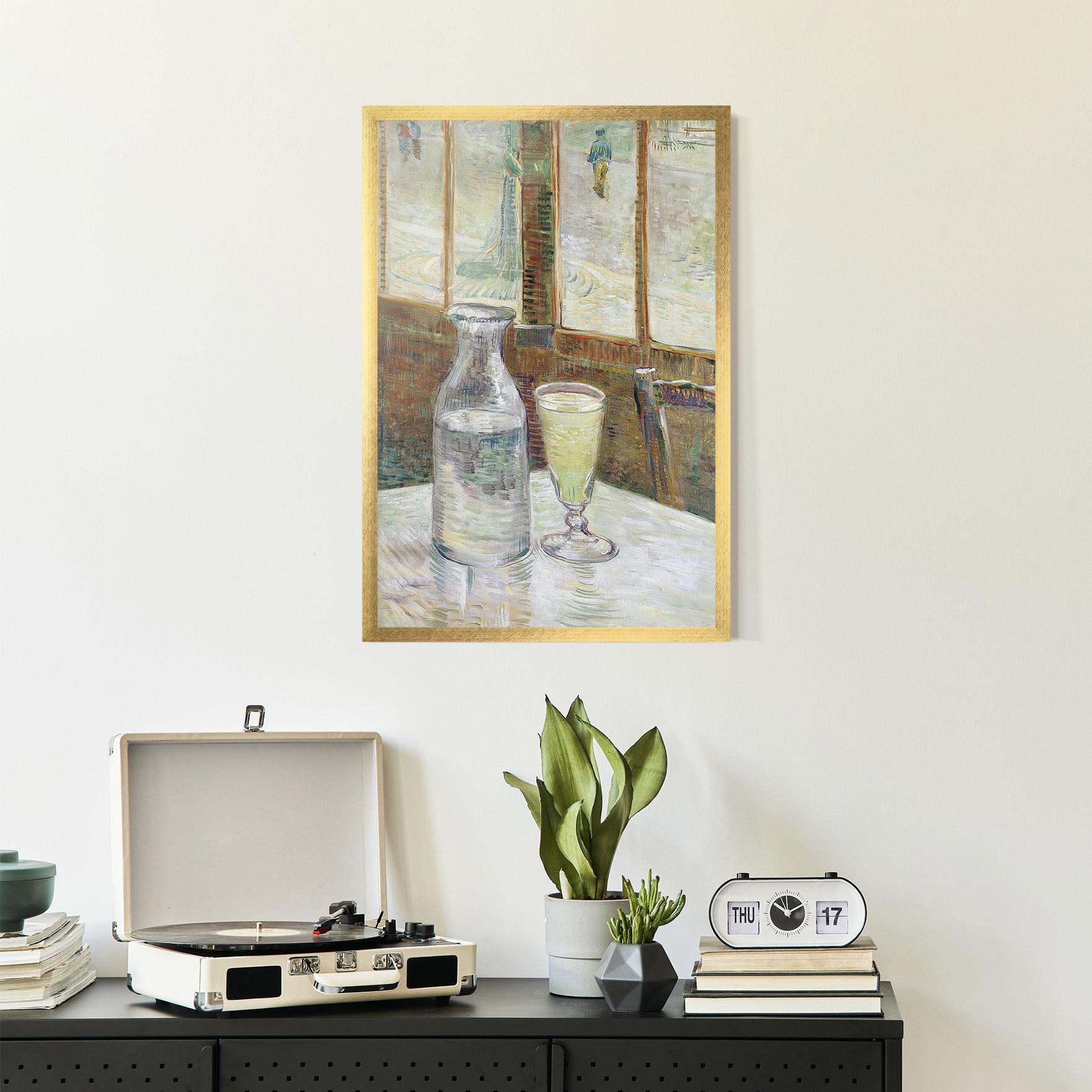 Plakat w Ramie Cafetafel Met Absint mockup 2