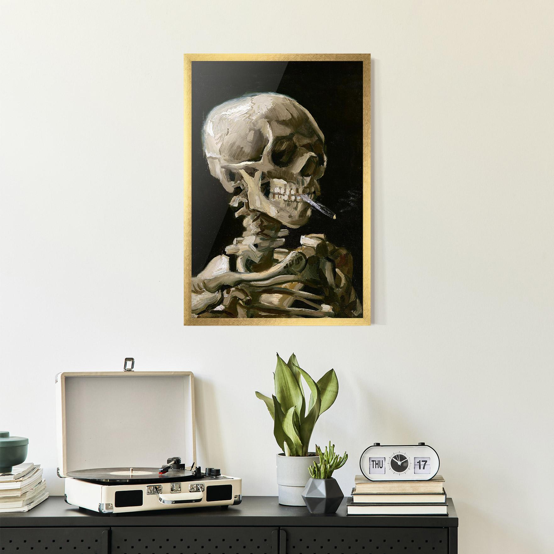 Plakat w Ramie Skeleton Cigarette mockup 2