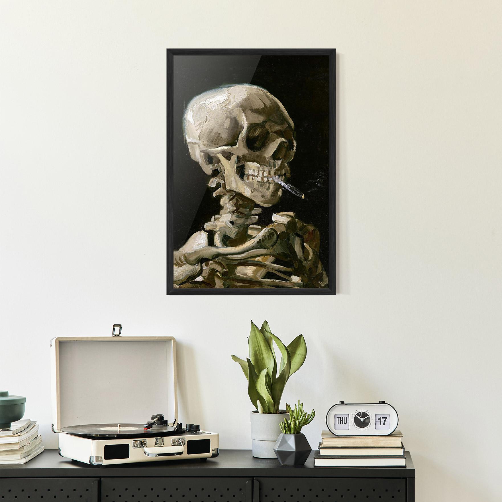 Plakat w Ramie Skeleton Cigarette mockup 2